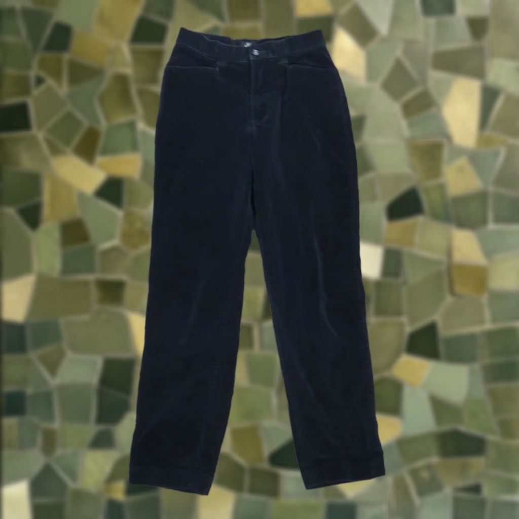 VINTAGE 90s Lee black corduroy velvet straight leg pants 8