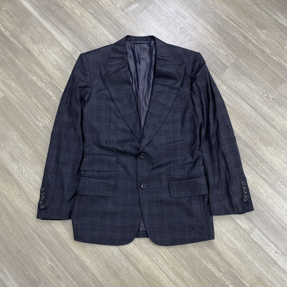 Tom Ford Vintage Tom Ford Shelton Plaid Patterned Wool Blazer Jacket Size 46R - 1 Thumbnail