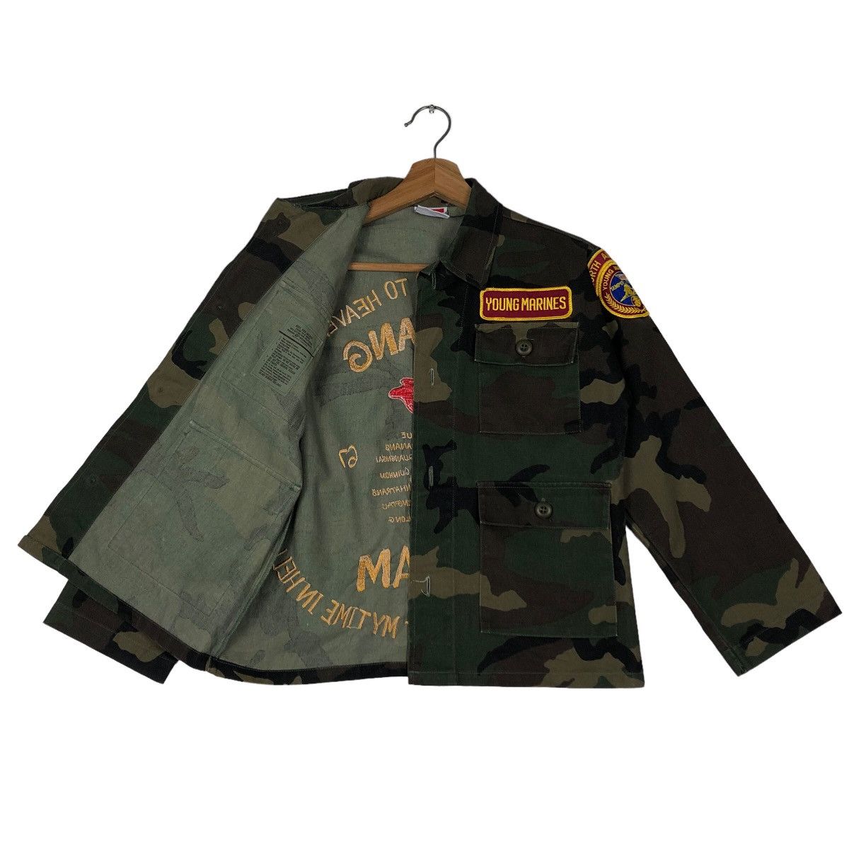 Japanese Brand 🔥Vintage Chore Camouflage Military Kids Jacket Size US M / EU 48-50 / 2 - 9 Thumbnail