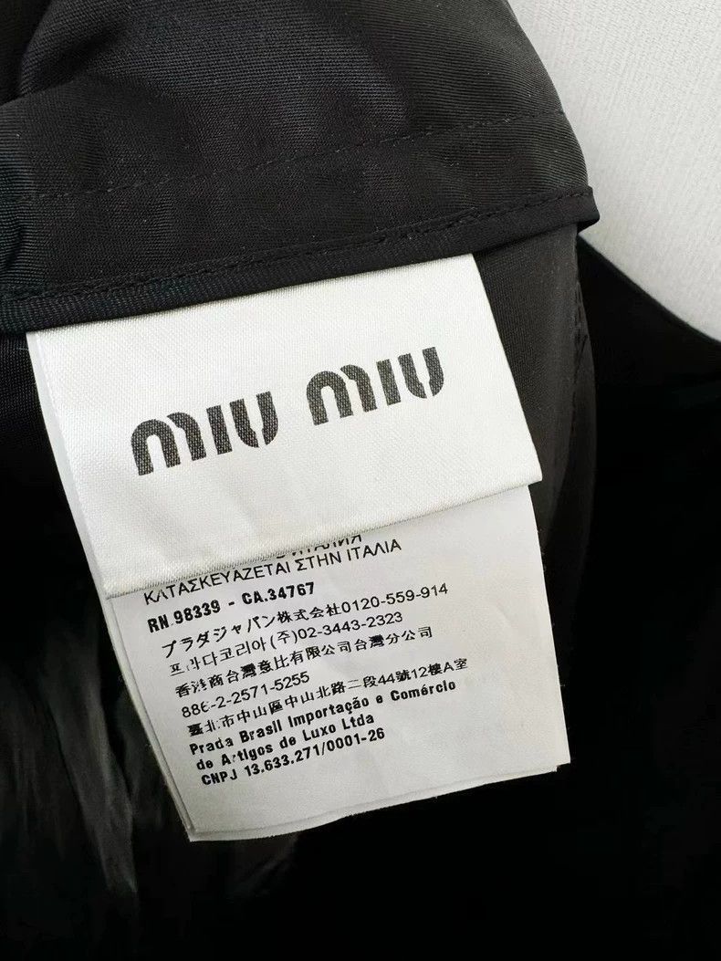 Prada Miu Miu Black Nylon MidLength Pants -2505 Size 37" - 3 Thumbnail