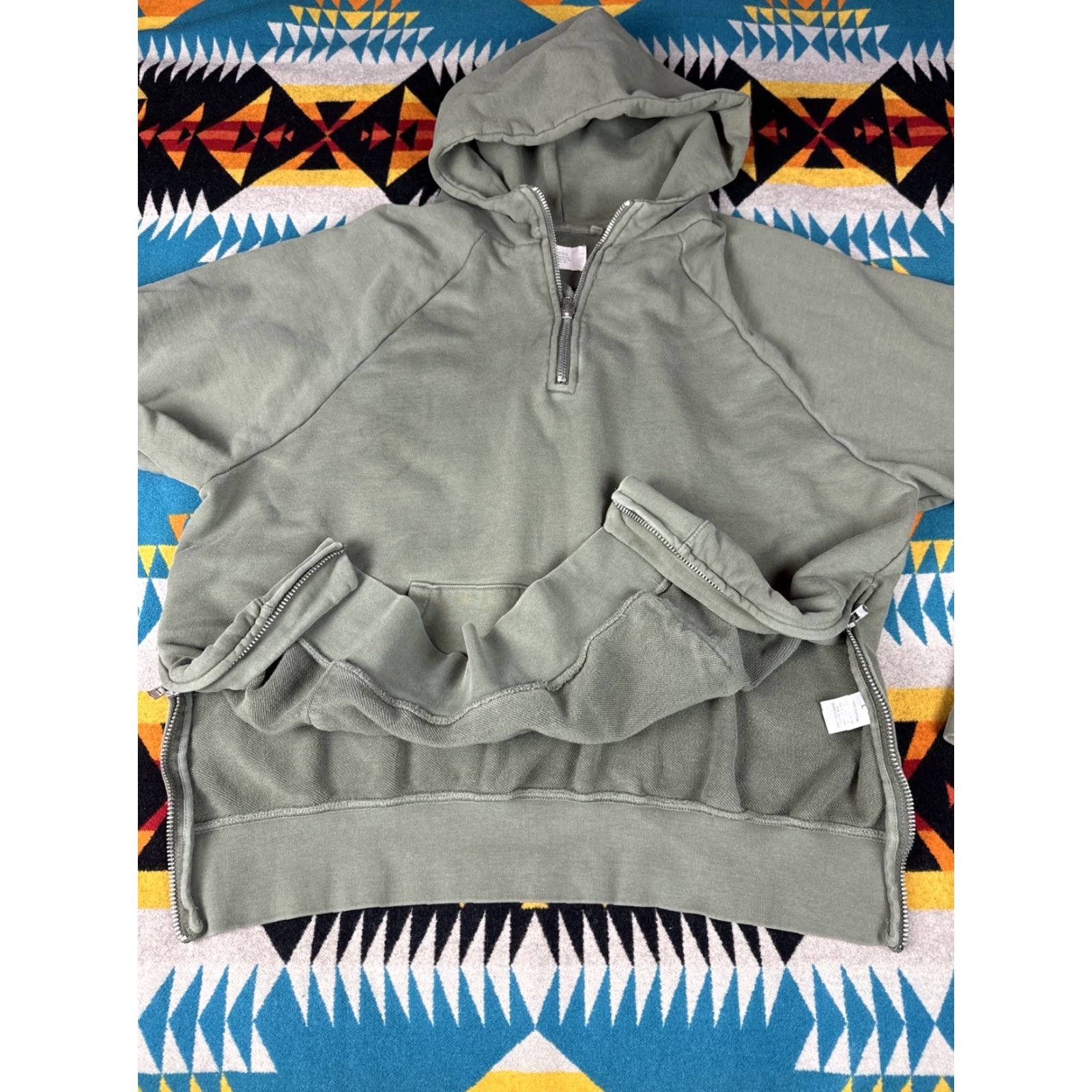 Fear of God FOG Fear Of God Olive Green 1/4 Zip Hoodie Sweatshirt Sz L Men Pullover Season Two 2017 Size US L / EU 52-54 / 3 - 5 Thumbnail
