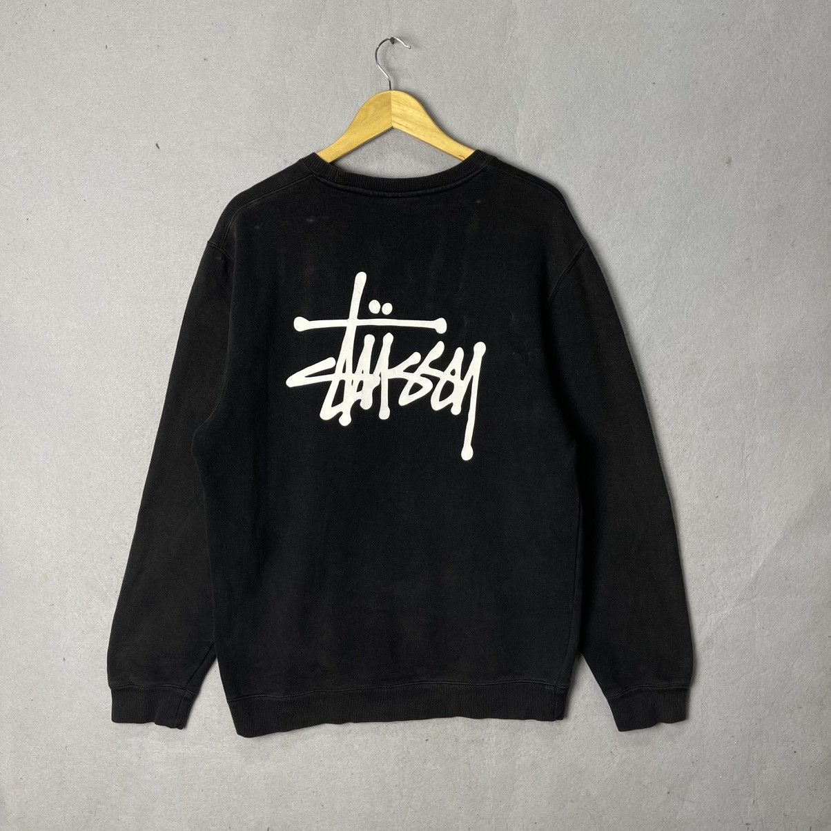 Stussy Stüssy Big Logo Crewneck Sweatshirt Black Large Size US L / EU 52-54 / 3 - 1 Thumbnail