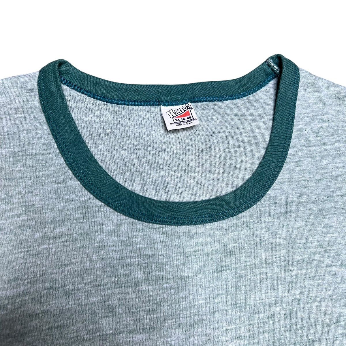 BMW Vintage 1970s BMW Motors Logo Green Ringer Graphic T-Shirt Size US XL / EU 56 / 4 - 2 Thumbnail