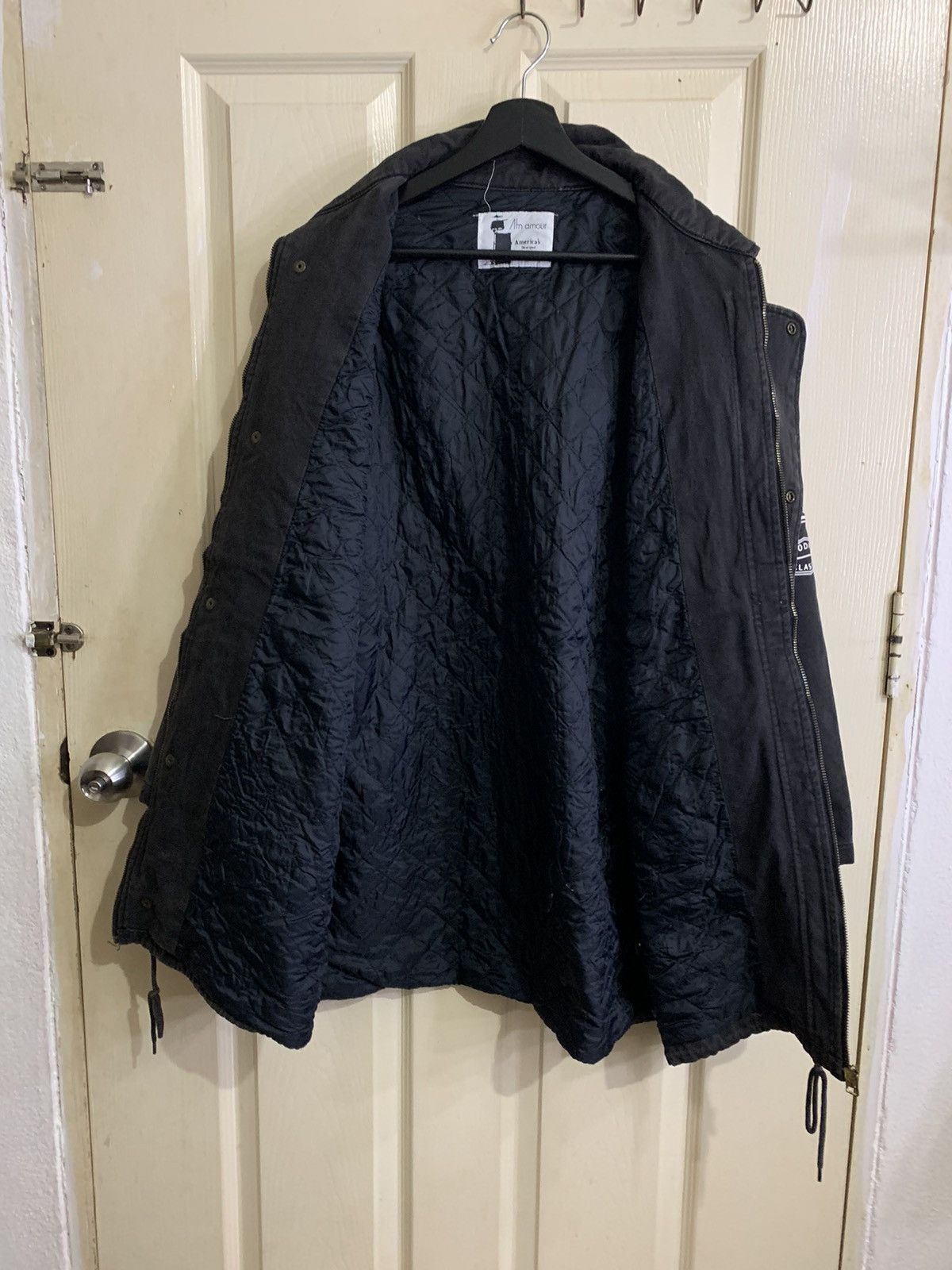 Japanese Brand Vintage Am AmourJapan Fun City Sound Cyberpunk Black Denim Size US L / EU 52-54 / 3 - 11 Thumbnail
