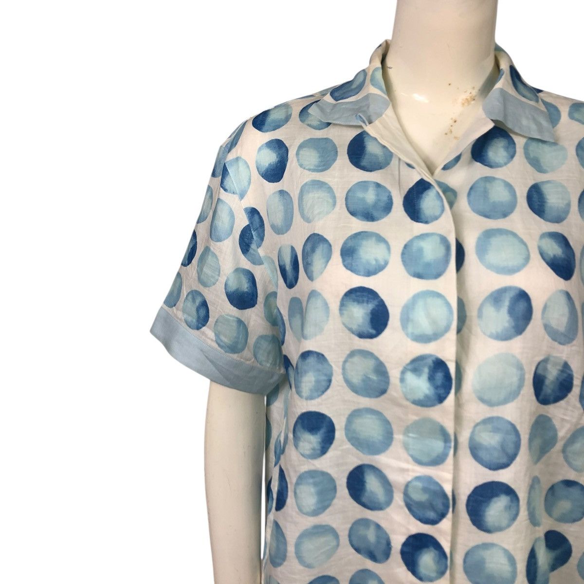 Christian Dior Monsieur 🔥OCEAN BABY BLUE CHRISTIAN DIOR SPORTS BUTTON UPS FULL PRINT Size S / US 4 / IT 40 - 7 Thumbnail