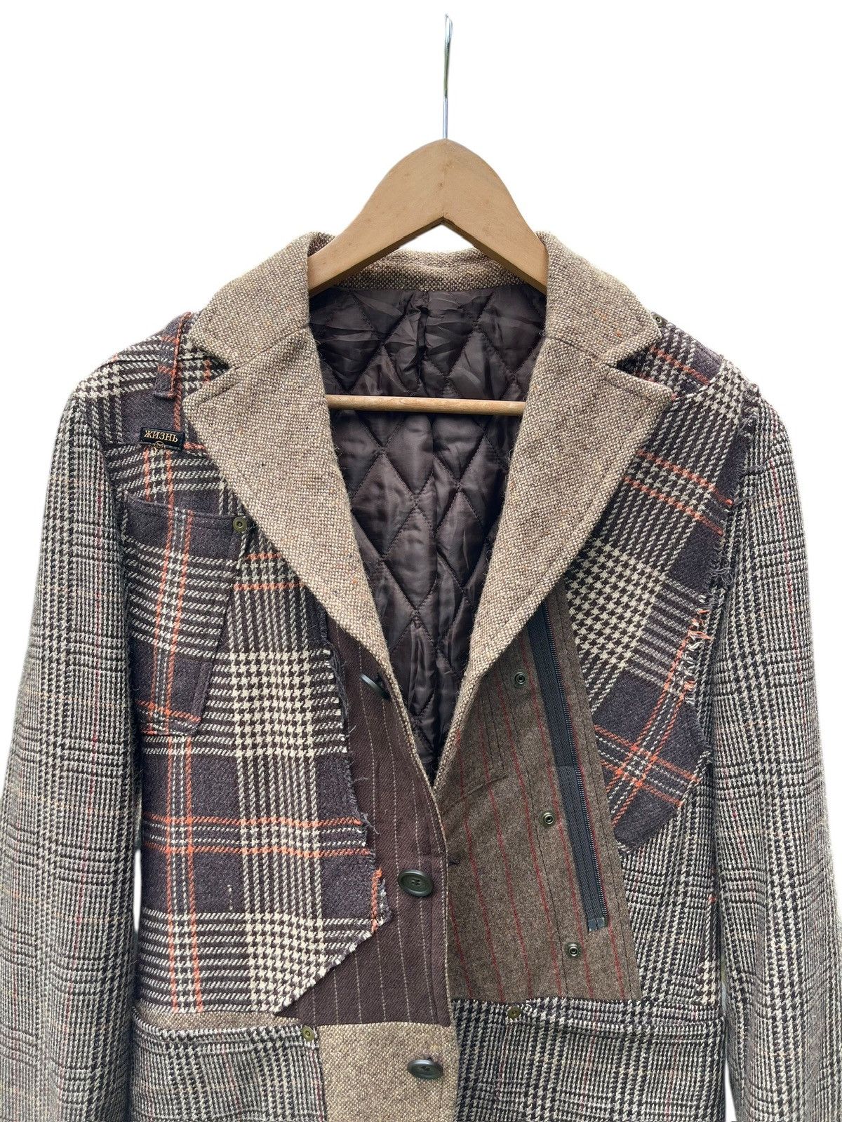 Japanese Brand Жизнь x Re B’2nd wool casual blazer jacket Size US M / EU 48-50 / 2 - 7 Thumbnail