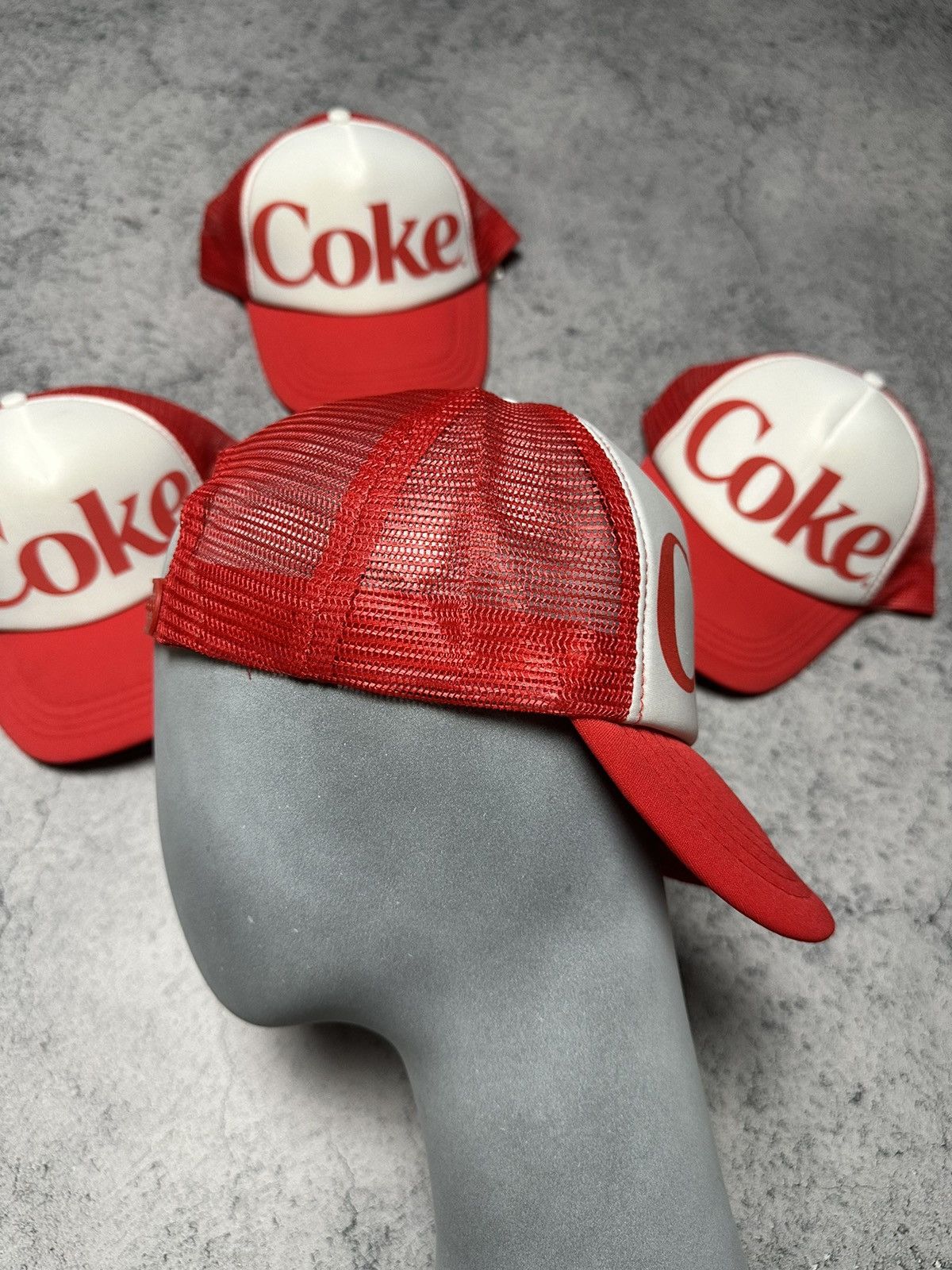 Coca Cola Vintage 90s Coca-Cola Coke Trucker Cap Hat Size ONE SIZE - 3 Thumbnail