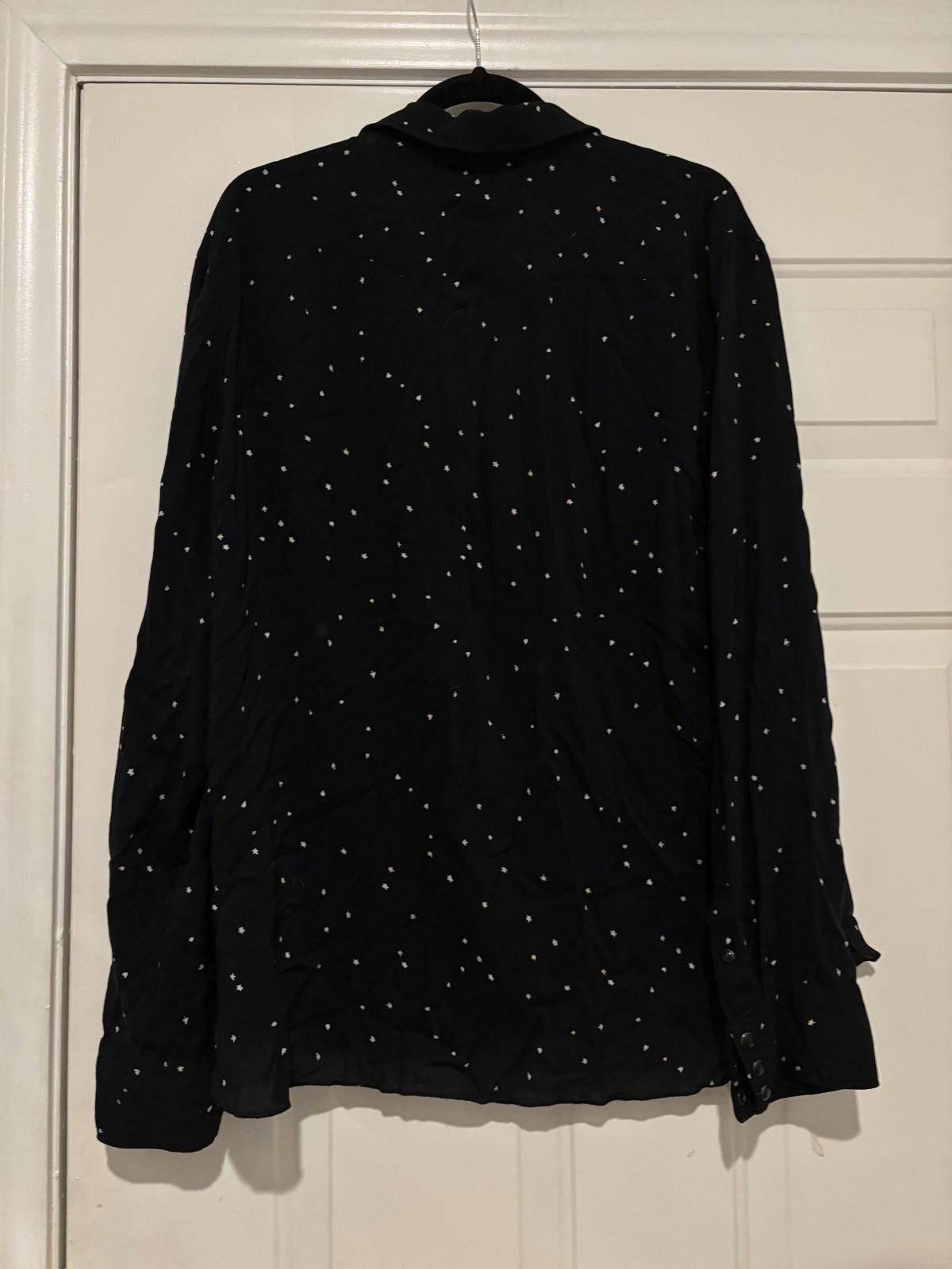 Allsaints Womens sz XXL black/white All Saints blouse #559 Size XXL / US 16-18 / IT 52-54 - 1 Thumbnail