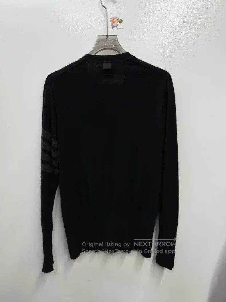 Thom Browne Thom Browne Classic four stripes wool knit cardigan Size US XL / EU 56 / 4 - 4 Thumbnail