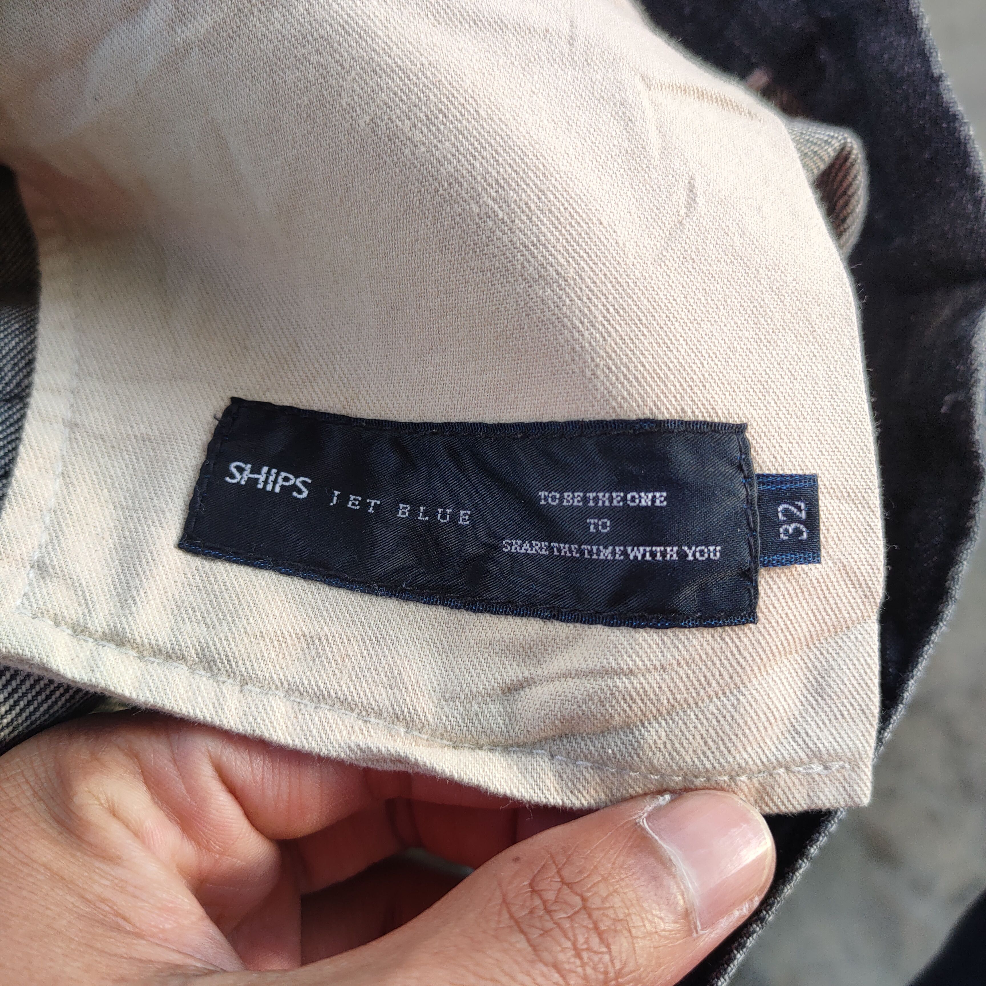 Jean × Ships Jet Blue × Vintage VINTAGE SHIP BUTTONFLY FADED RIPPEP BLACK JEAN PANTS Size US 32 / EU 48 - 13 Thumbnail