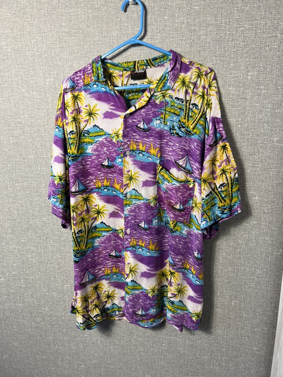 Fubu Rare Vintage FUBU All Overprinted Hawaiian Shirt 100% Rayon | Grailed