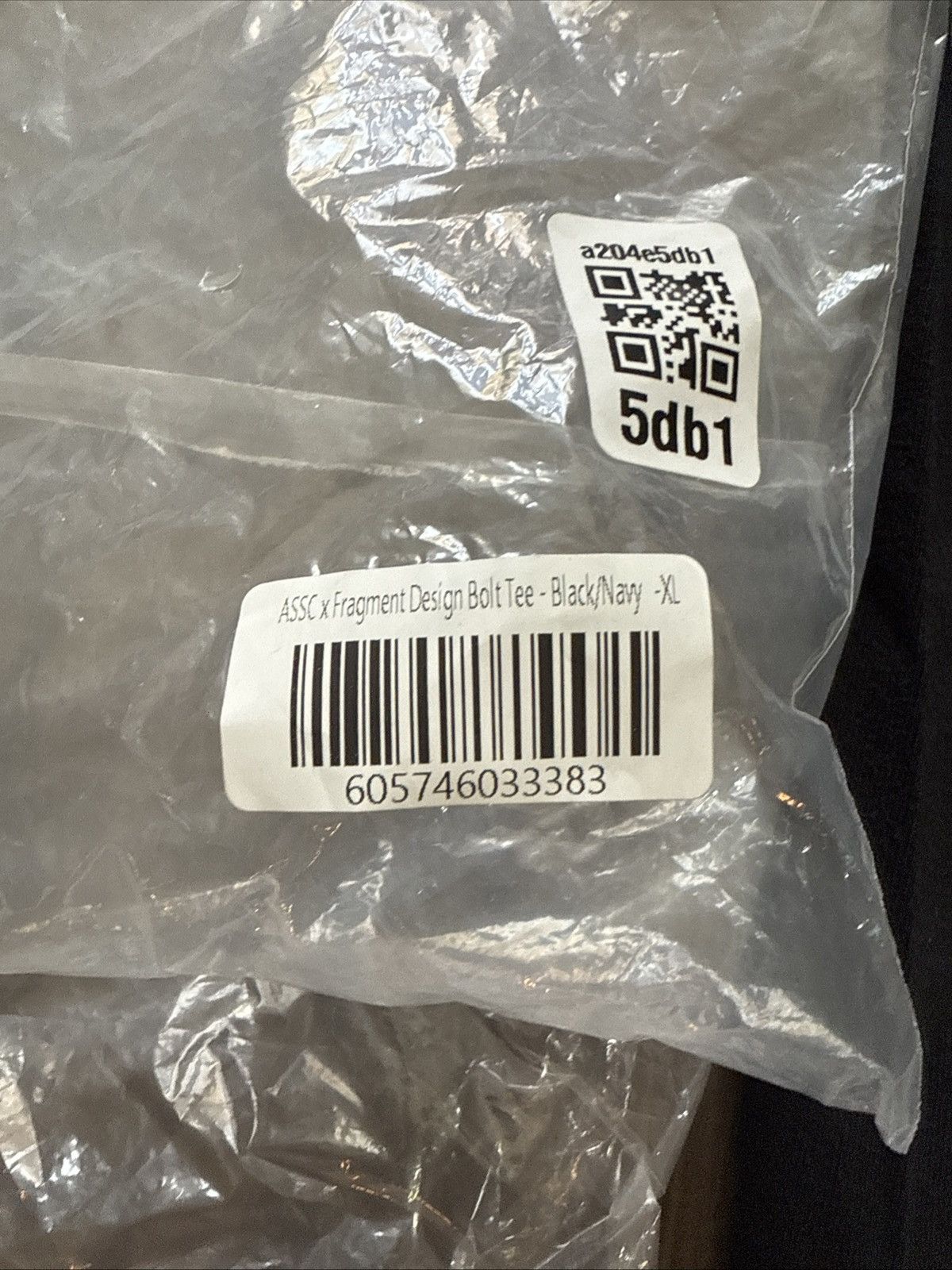 Anti Social Social Club × Fragment Design ASSC x Fragment Design Bolt Tee Black/Navy Size XL Brand New Size US XL / EU 56 / 4 - 6 Thumbnail