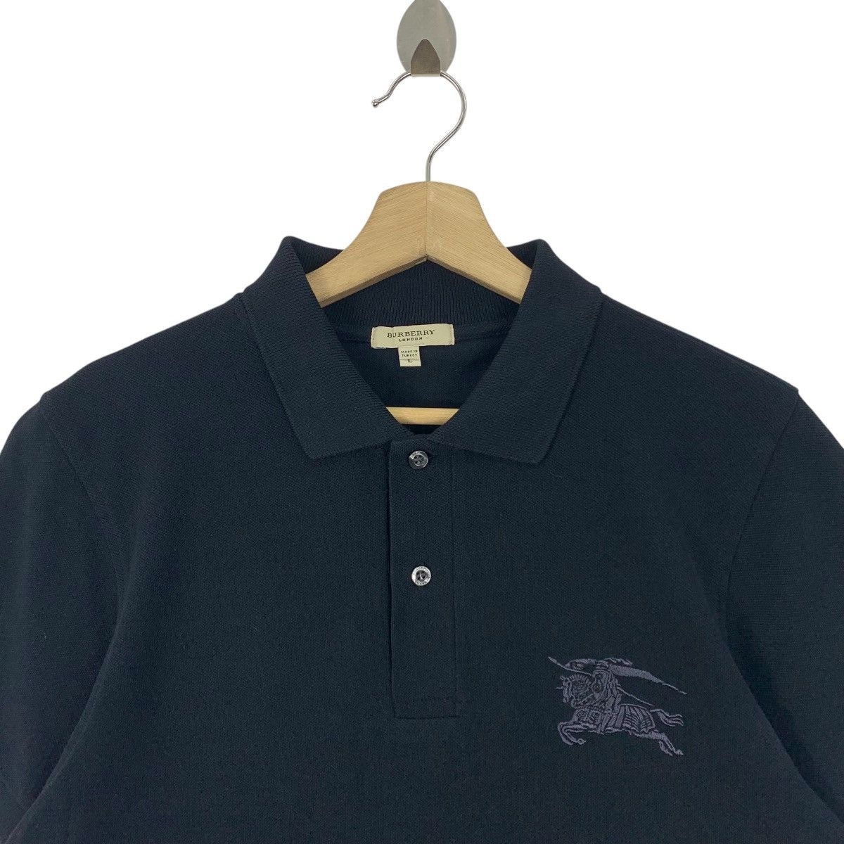 BURBERRY London big logo embroidery polo tee