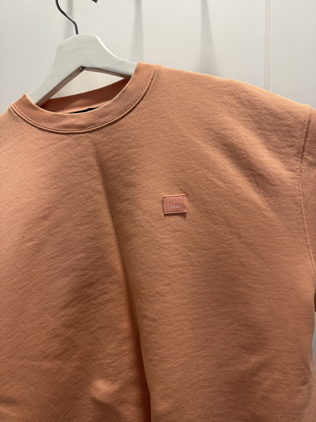 Acne Studios Acne Studios Fairview Face Sweatshirt, Pale Pink, XS Size XS / US 0-2 / IT 36-38 - 3 Thumbnail