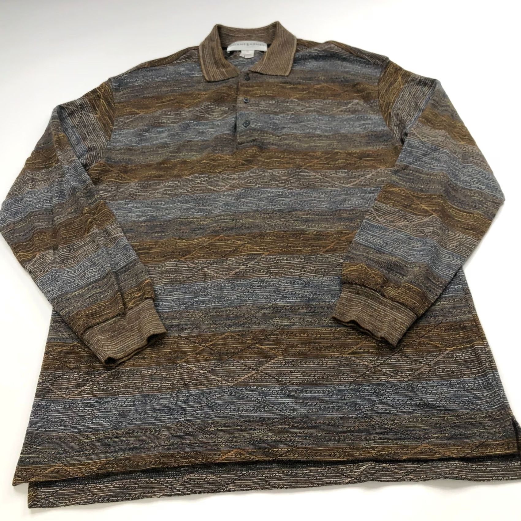 Vintage Jhane Barnes XL Wool Long Sleeve Polo Shirt Mens Brown MINT Polo Shirt Size US XL / EU 56 / 4 - 2 Thumbnail
