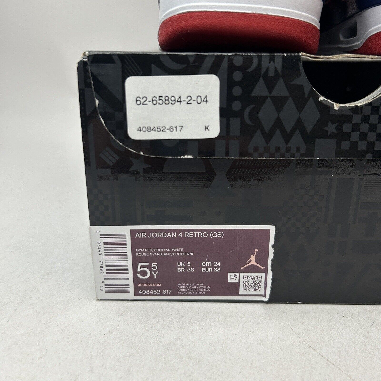 Nike Nike Air Jordan 4 Retro GS “FIBA/Gym Red” 2023 Size US 7 / IT 37 - 5 Thumbnail