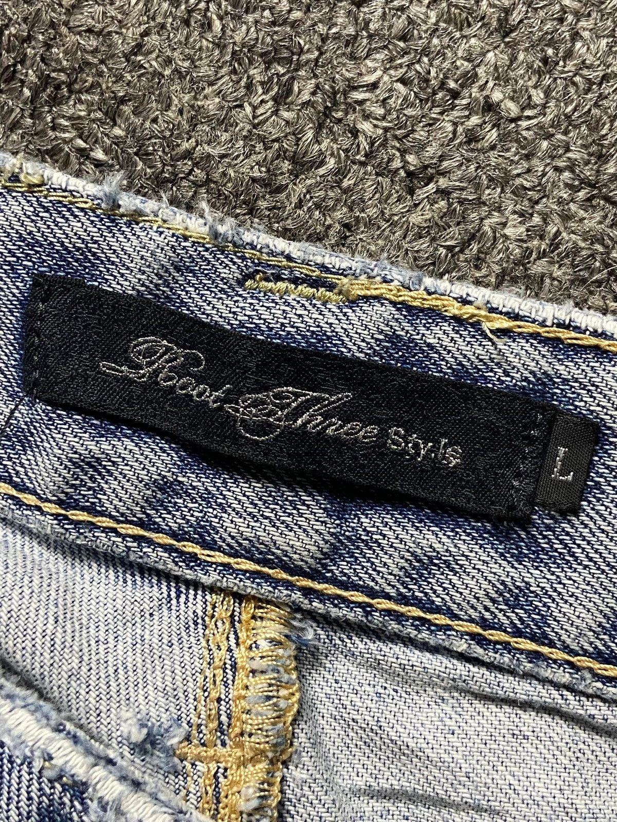 Japanese Brand Roots Three Style Distressed Denim Jeans (162) Size US 34 / EU 50 - 6 Thumbnail