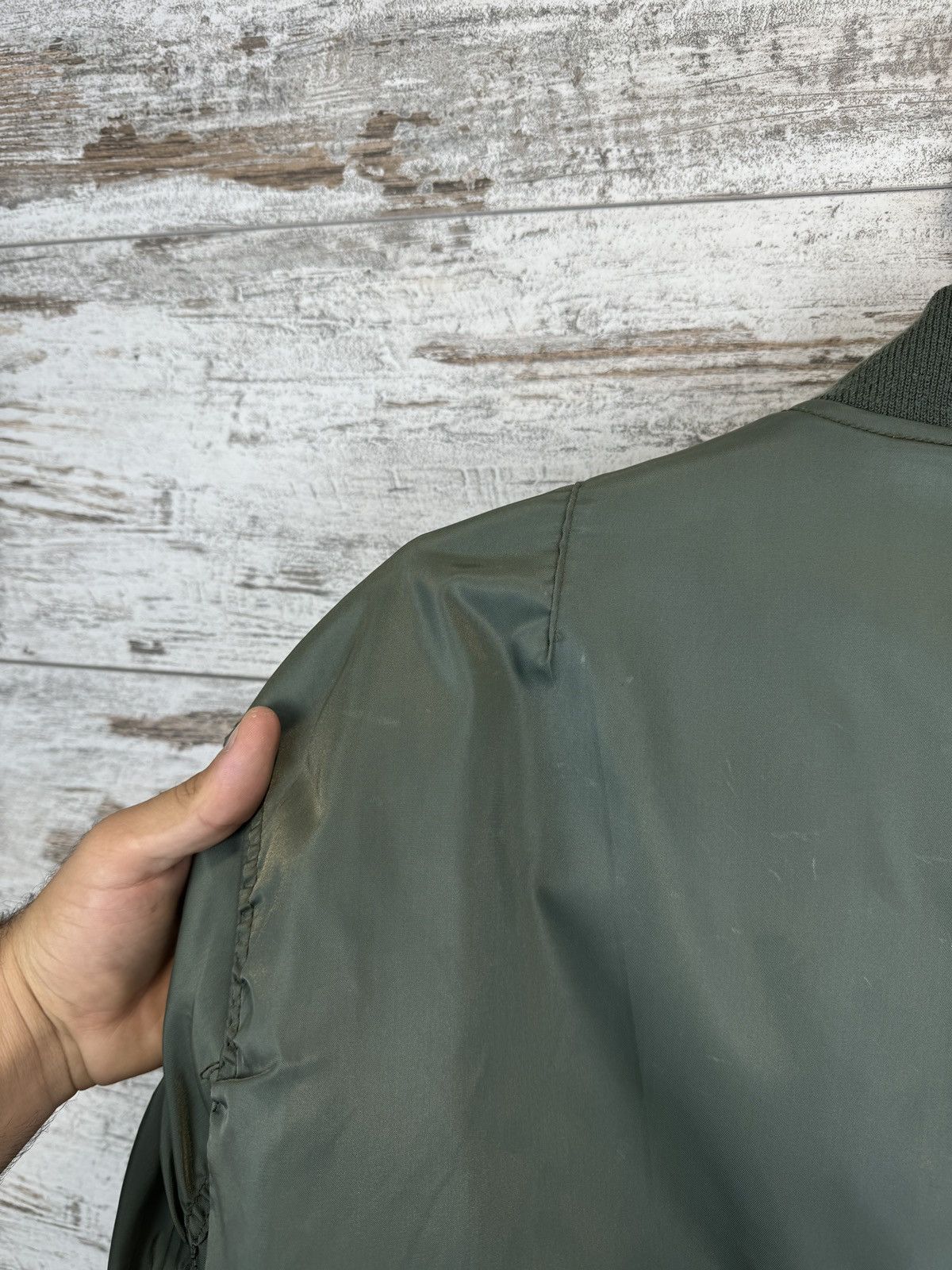 Other Mens Ma1 Flyer Vintage Nylon Bomber Jacket Boxy Fit Oversize Size US XXL / EU 58 / 5 - 15 Thumbnail