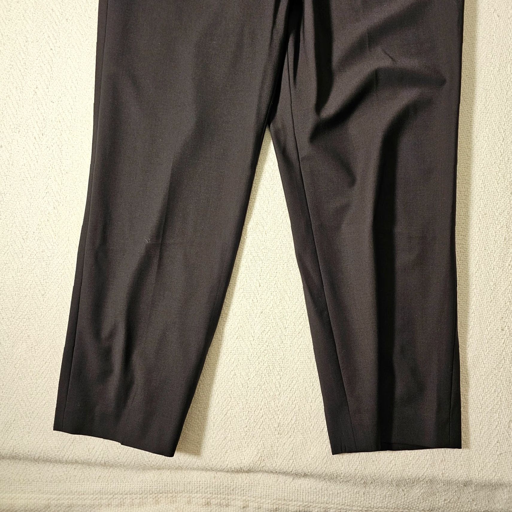 Ann Taylor Ann Taylor Women Pants 10 Black Flat Front Pockets Wool Blend Dress Pants Womens Size 32" / US 10 / IT 46 - 2 Thumbnail