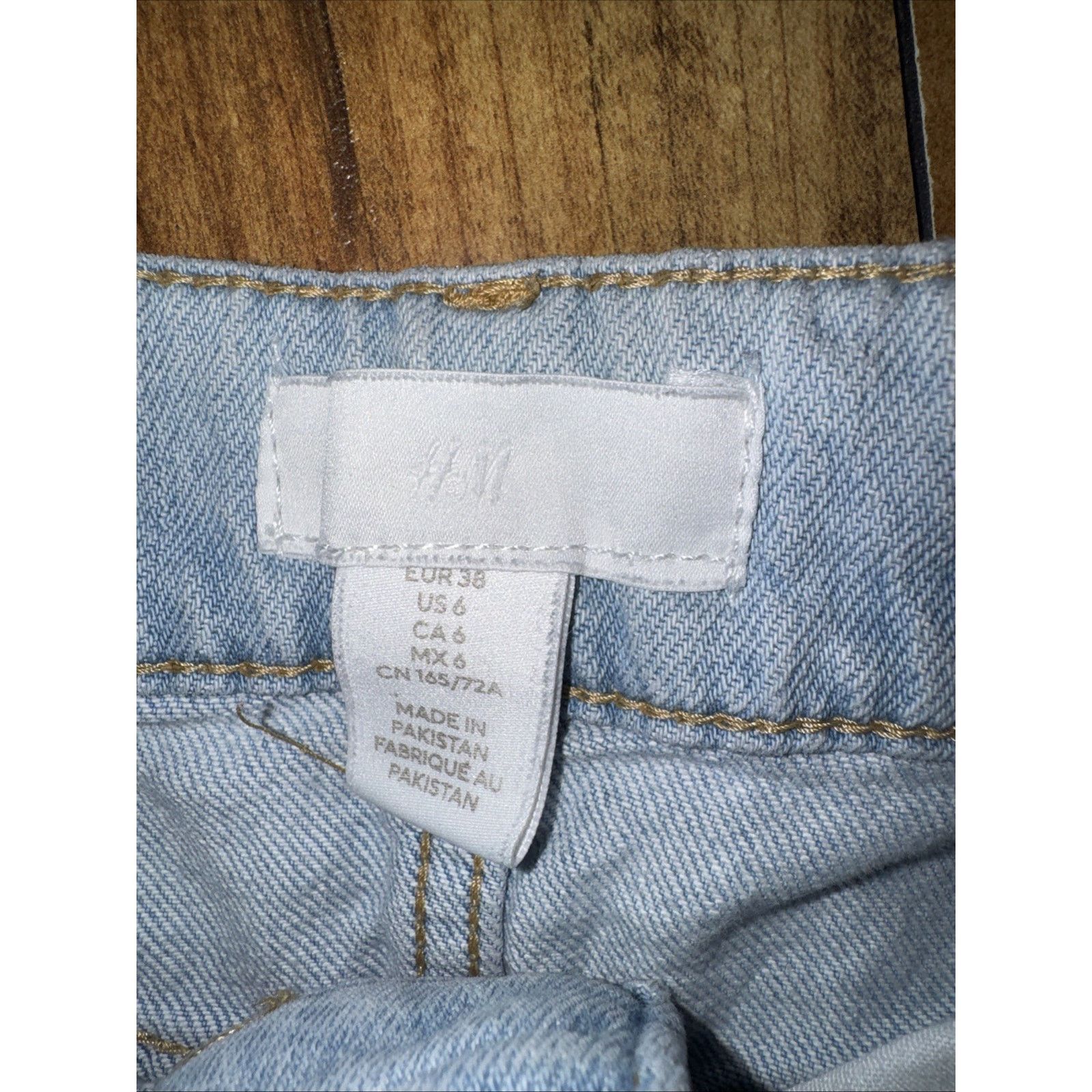H&M Women’s H&M Ripped Baggy Jeans Light Blue Size 6 28x29 Y2K Size 28" / US 6 / IT 42 - 5 Thumbnail