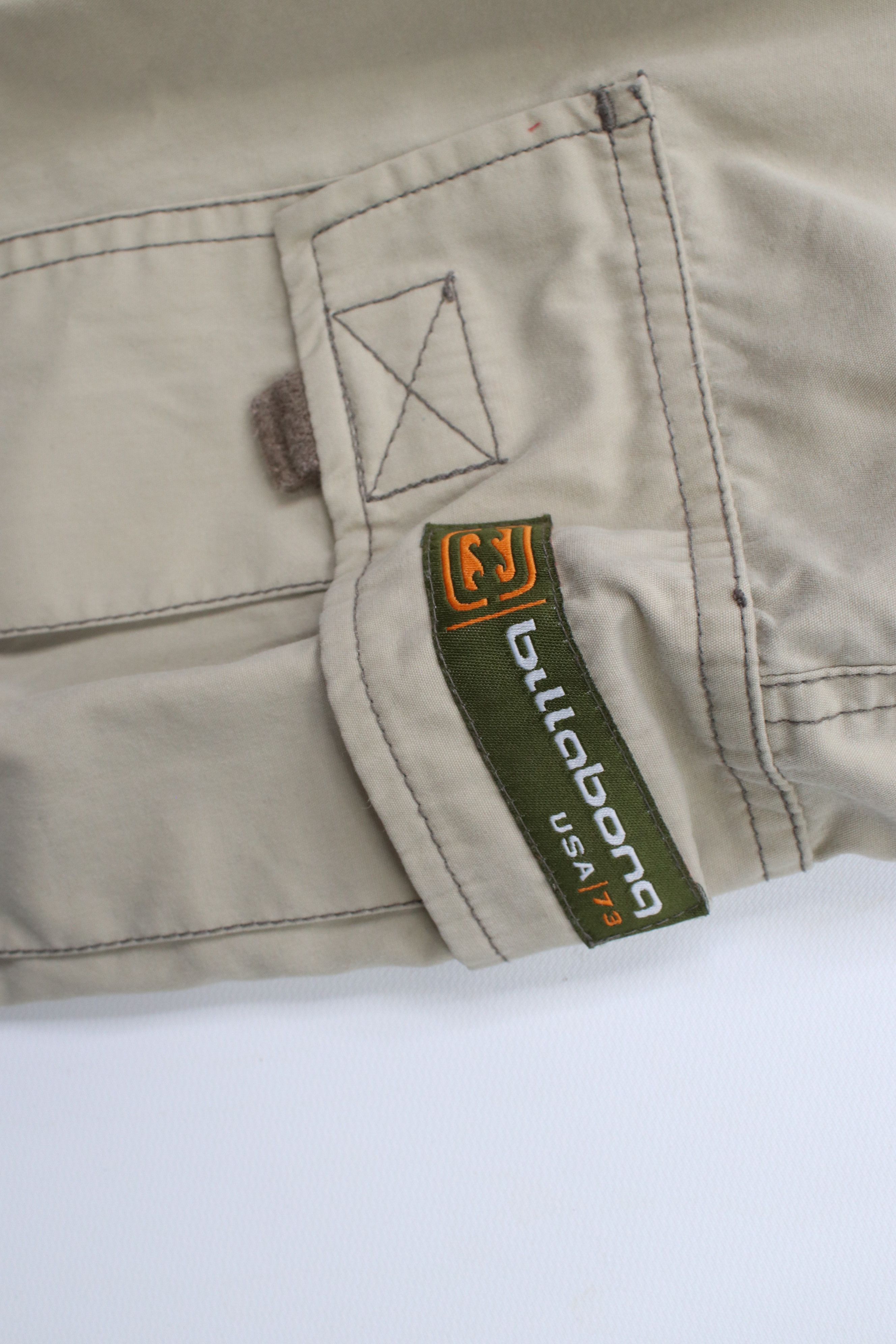 Billabong × Vintage Vintage 90s Y2K Billabong Surfing Baggy Cargo Shorts Beige Size US 32 / EU 48 - 5 Thumbnail