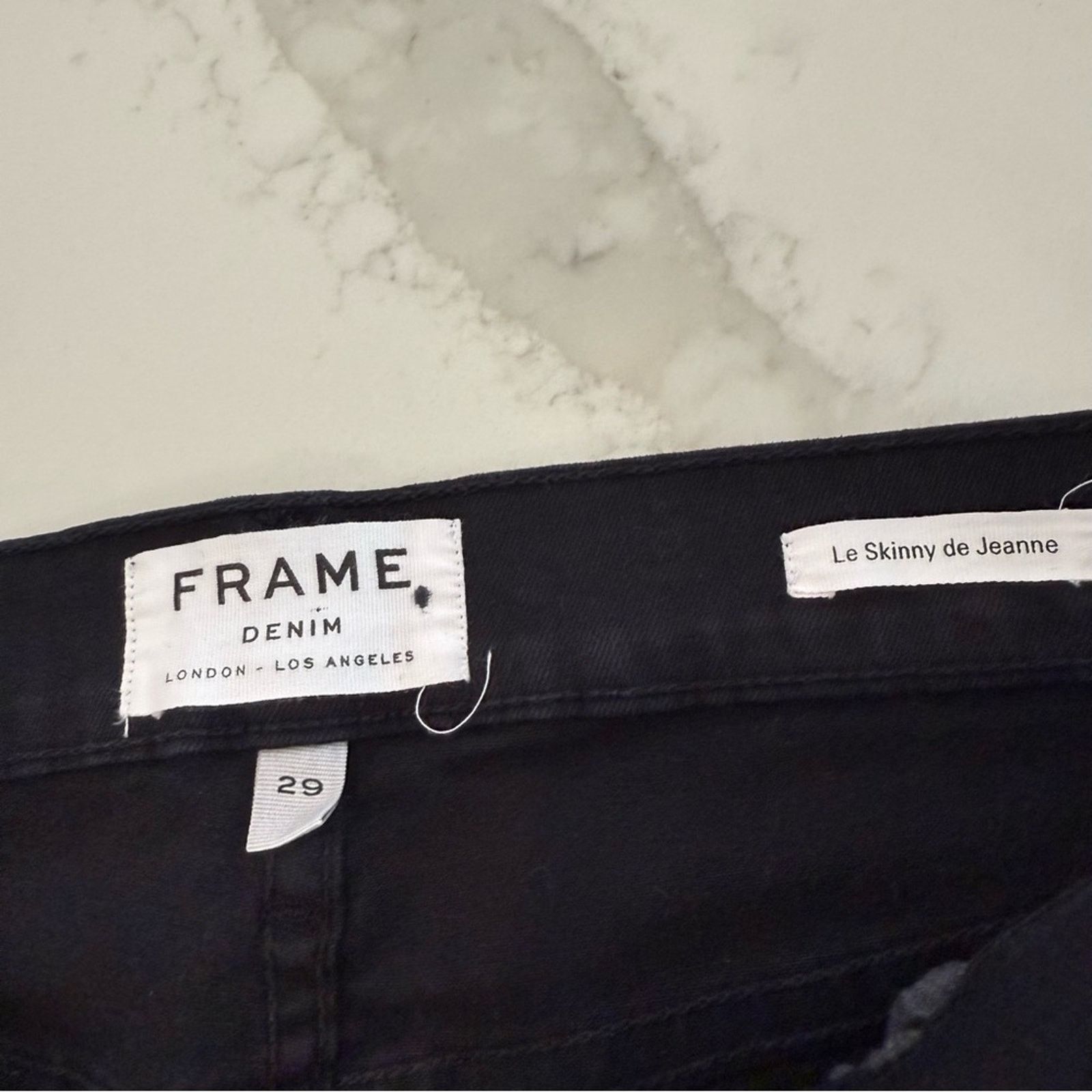 Frame Frame Le Skinny de Jeanne Distressed Denim Jeans Women’s 29 Size 29" - 4 Thumbnail