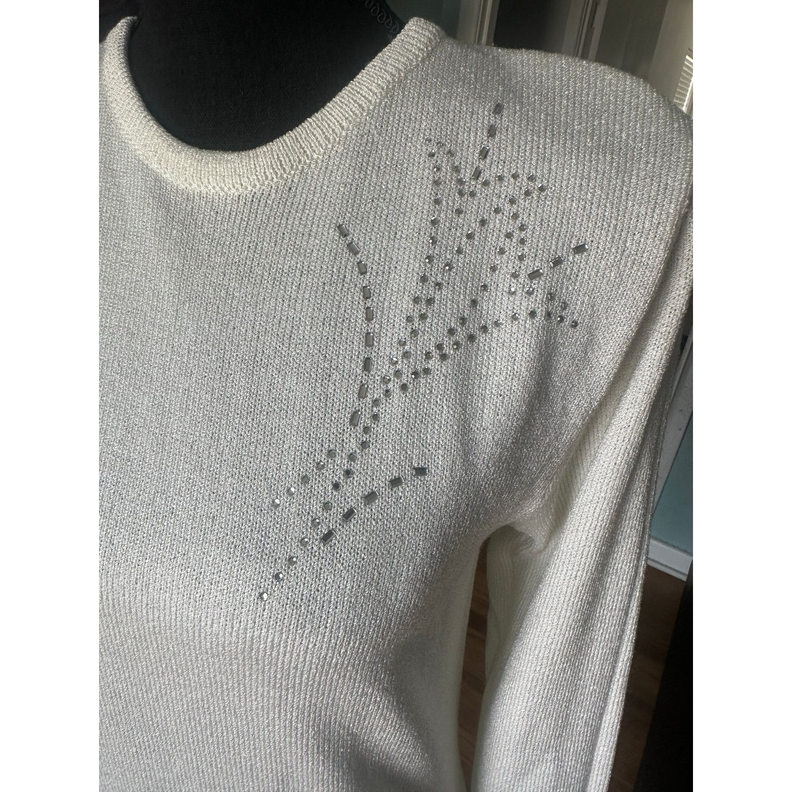 Liz Claiborne Liz Claiborne Beaded Sweater Dress Size S / US 4 / IT 40 - 2 Thumbnail