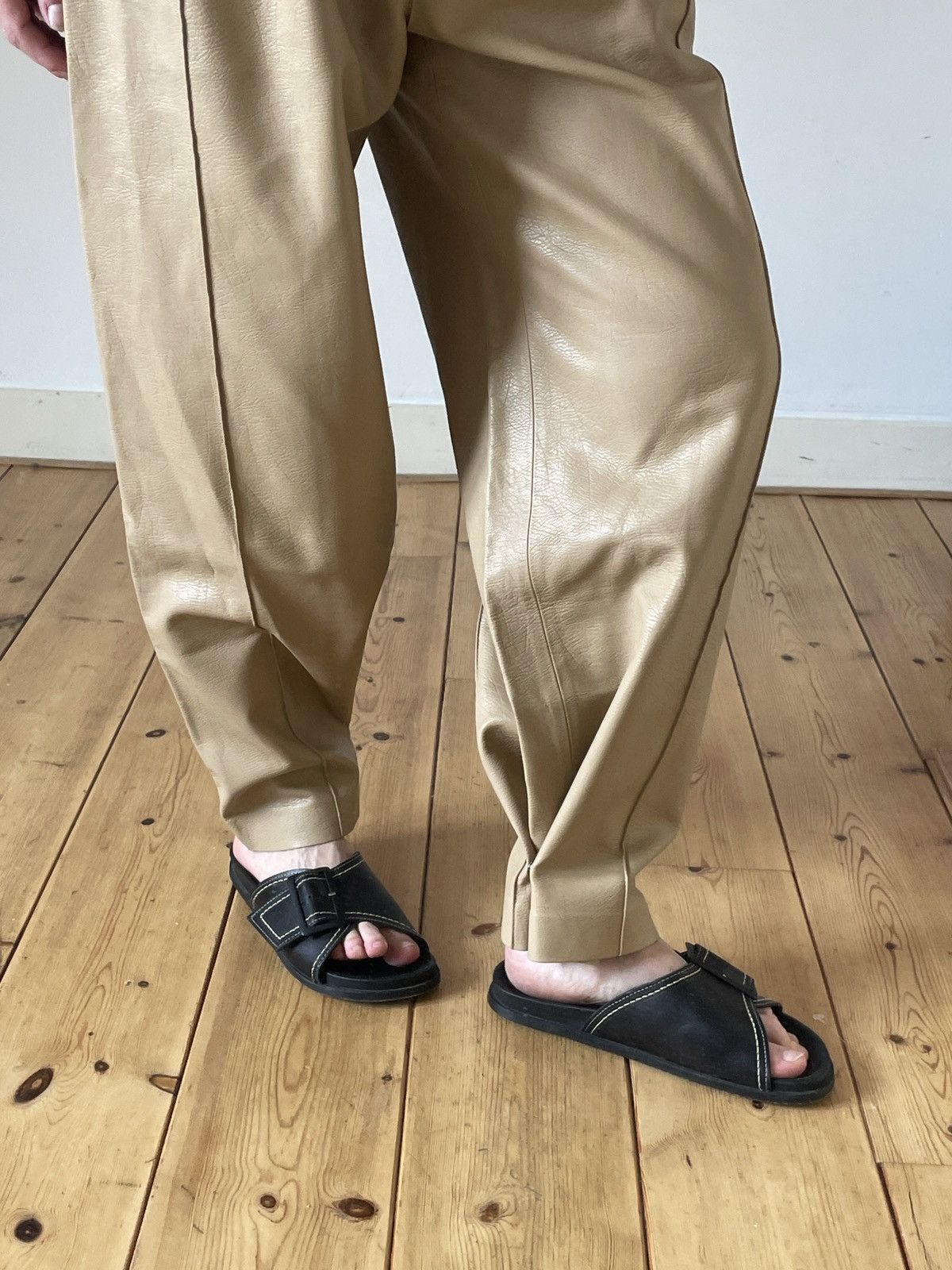 Other Drae Oversized Faux Leather Pants RRP €310 Minimalist Size 28" / US 6 / IT 42 - 3 Thumbnail
