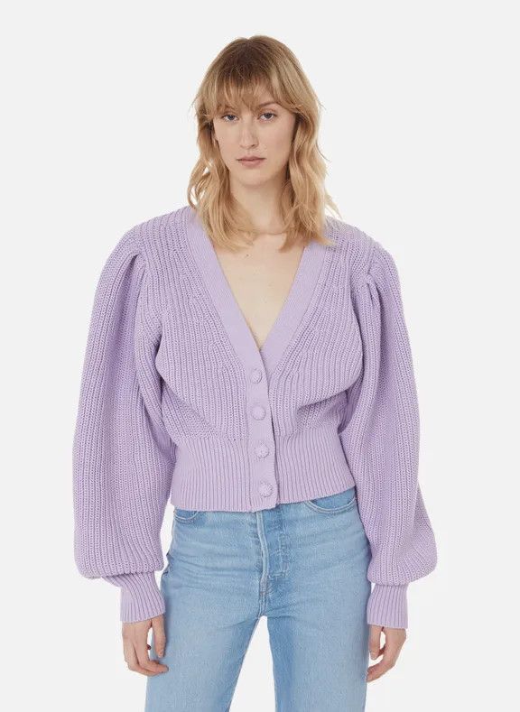 image of Remain Birger Christensen Cardigan in Purple, Women's (Size Small)
