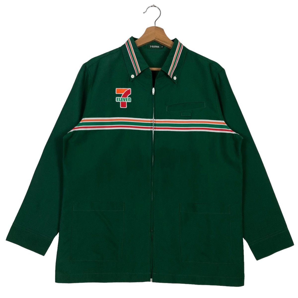 Japanese Brand 🔥90’s Vintage Work Jacket 7-Eleven Big Logo Japan Spell Out Size US M / EU 48-50 / 2 - 2 Thumbnail