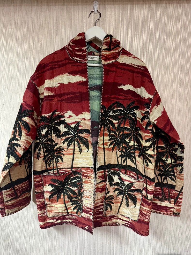 Saint Laurent Paris Saint Laurent Sunset Palm Print Hooded Jacket Size US M / EU 48-50 / 2 - 1 Thumbnail