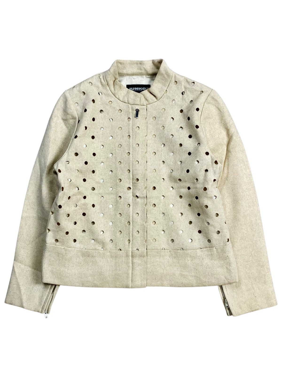 Issey Miyake 1990s Junko - Laser Cut Outer Jacket Size L / US 10 / IT 46 - 1 Thumbnail