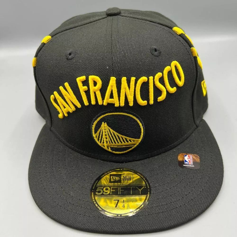 New Era Golden State Warriors Hat Men 7 1/4 59Fifty New Era Fitted Size ONE SIZE - 1 Thumbnail