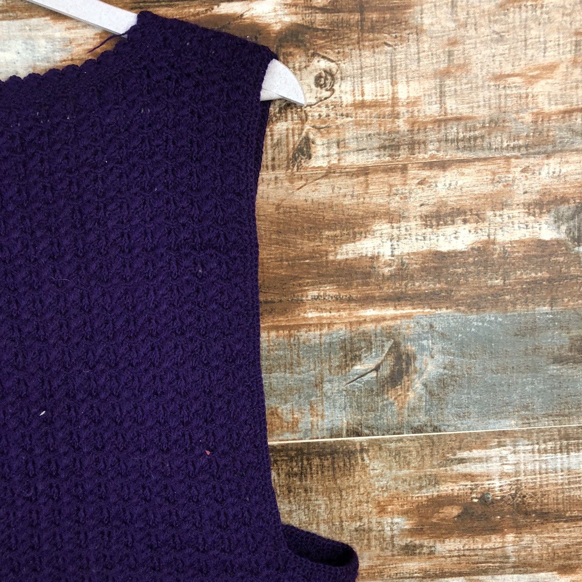 Homespun Knitwear × Japanese Brand × Vintage Japanese Brand Dark Purple Knitwear Vest #A2249 Size M / US 6-8 / IT 42-44 - 17 Thumbnail