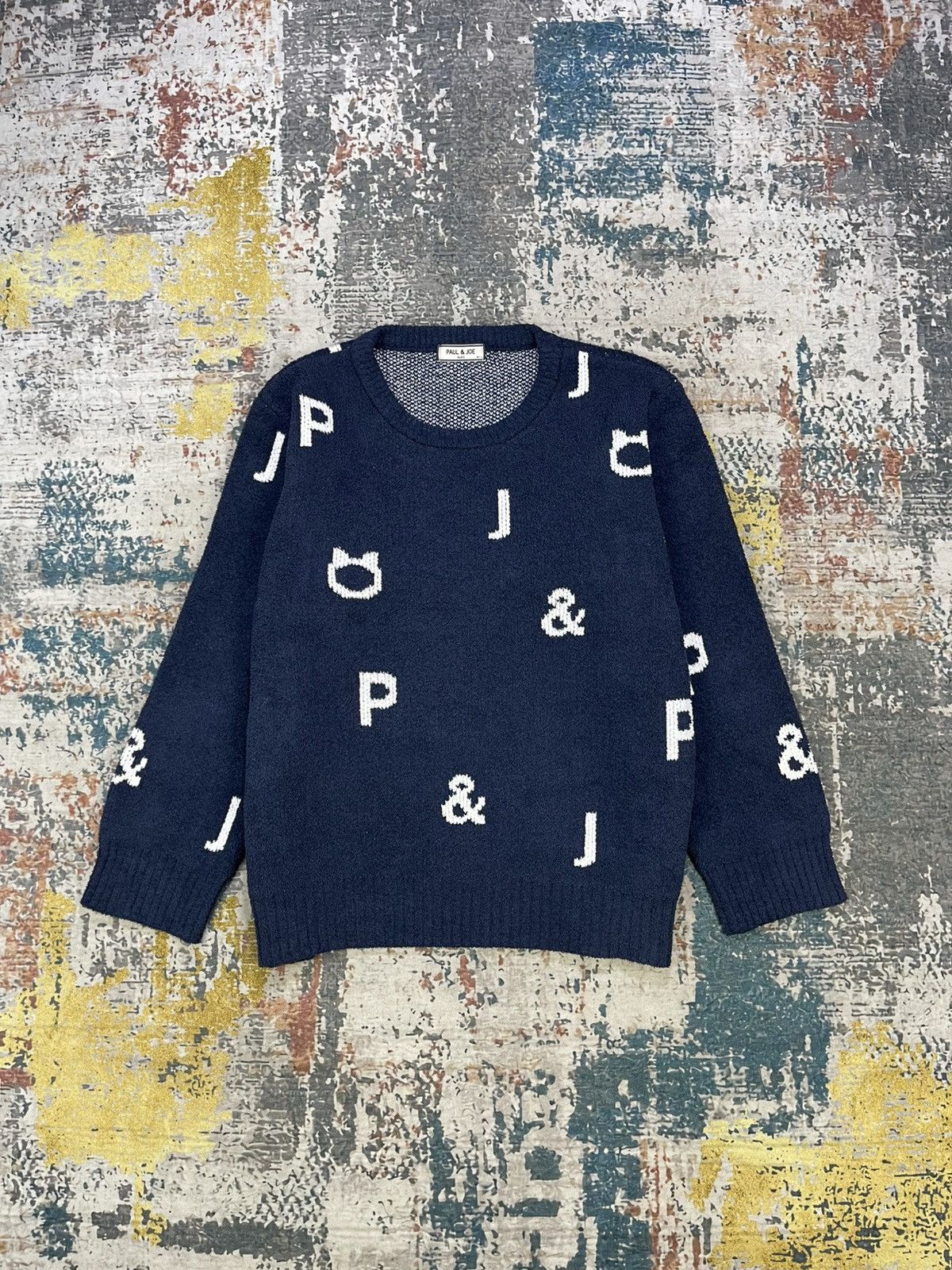 Paul & Joe Paul & Joe Overprint Thick Knit Sweater Pull Over Size US L / EU 52-54 / 3 - 1 Thumbnail