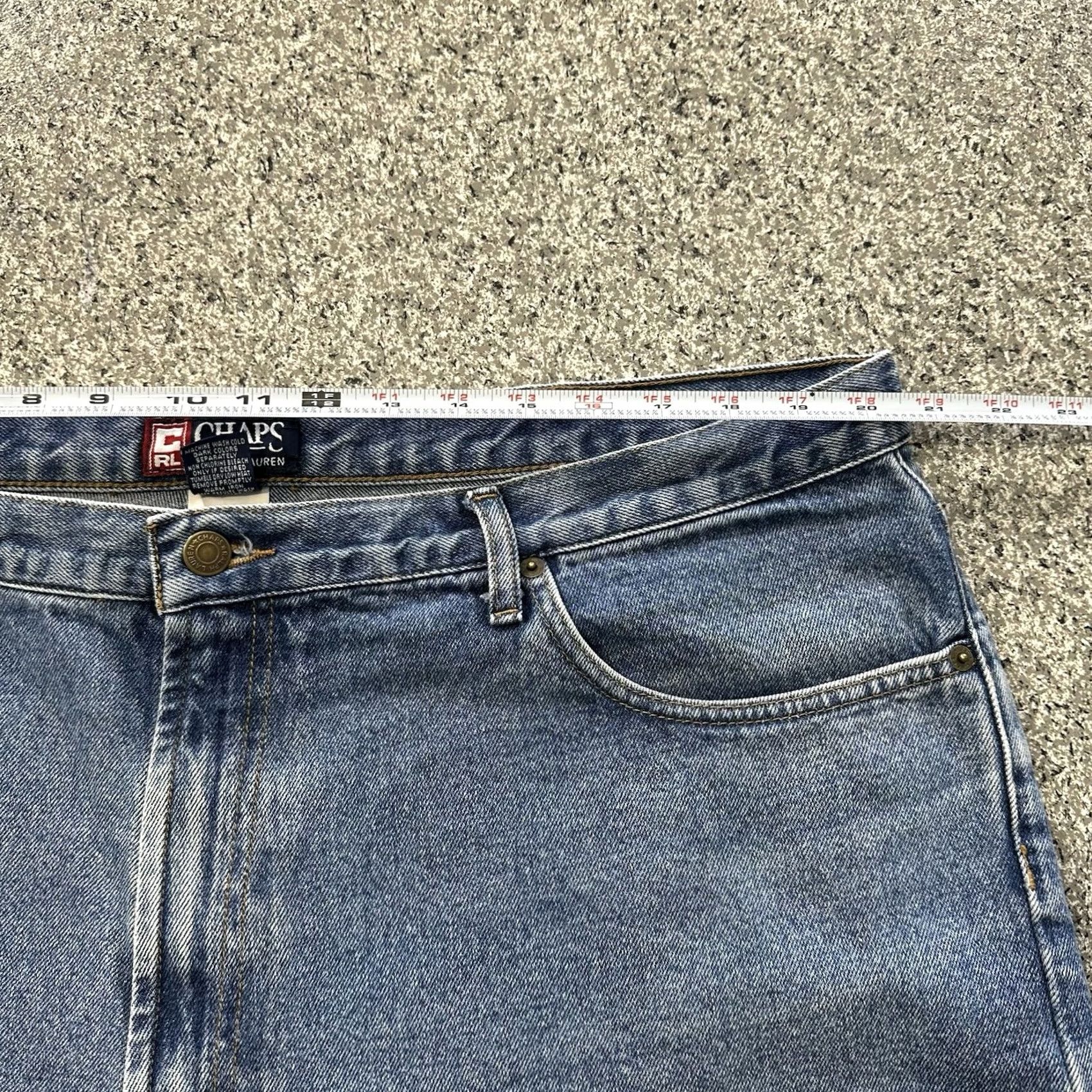 Chaps VINTAGE Chaps Jean Shorts Mens 42 90s Y2K Stone Wash 10” Jorts Blue Denim Casual 5-Pocket Mens XS? Size US 42 / EU 58 - 5 Thumbnail