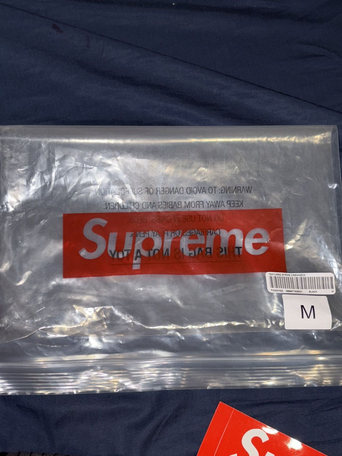 Supreme Supreme textured strip crewneck Size US M / EU 48-50 / 2 - 5 Thumbnail