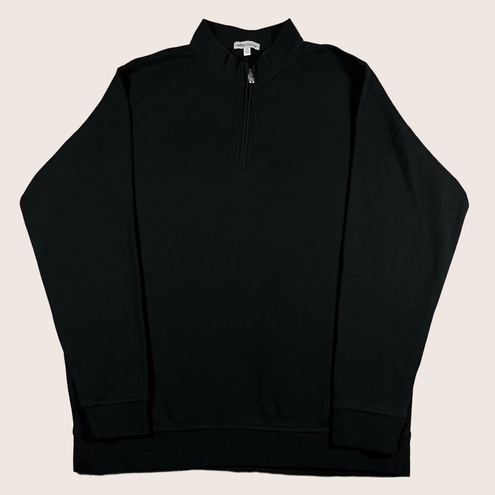 Peter Millar Peter Millar 1/4 Zip Pullover Mens XL Black Cotton Blend Stretch Golf Shirt Size US XL / EU 56 / 4 - 1 Thumbnail