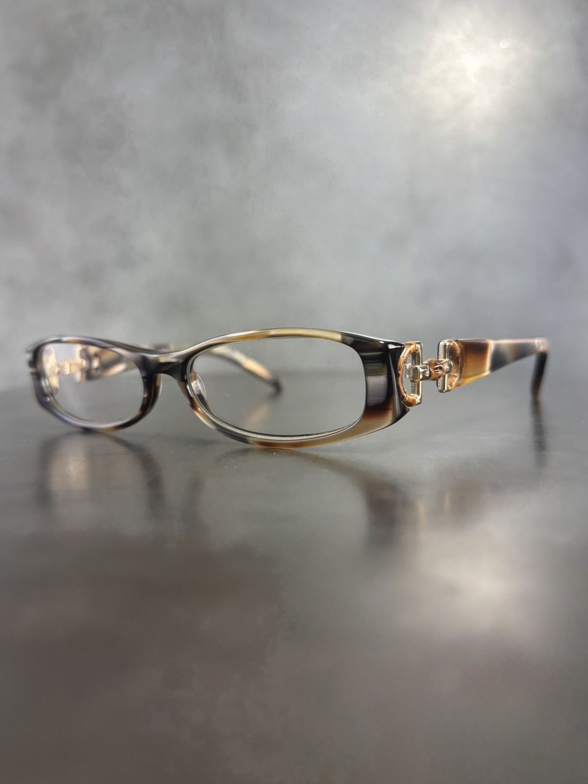 Gucci 2000s Vintage Gucci Frames Horsebit GG3009 Y2K Eyeglasses IT Size ONE SIZE - 17 Thumbnail
