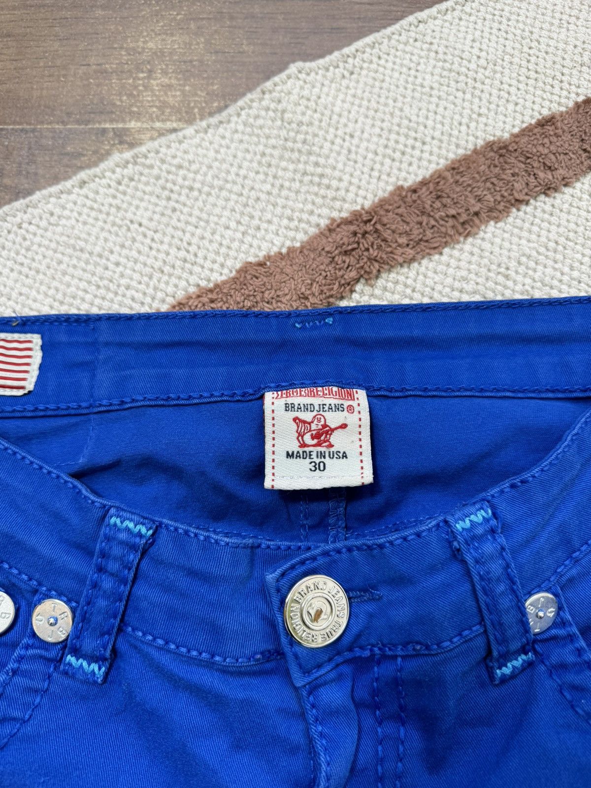 True Religion VINTAGE TRUE RELIGION ULTRAMARINE CONTRAST STITCH PANTS Size 30" / US 8 / IT 44 - 5 Thumbnail