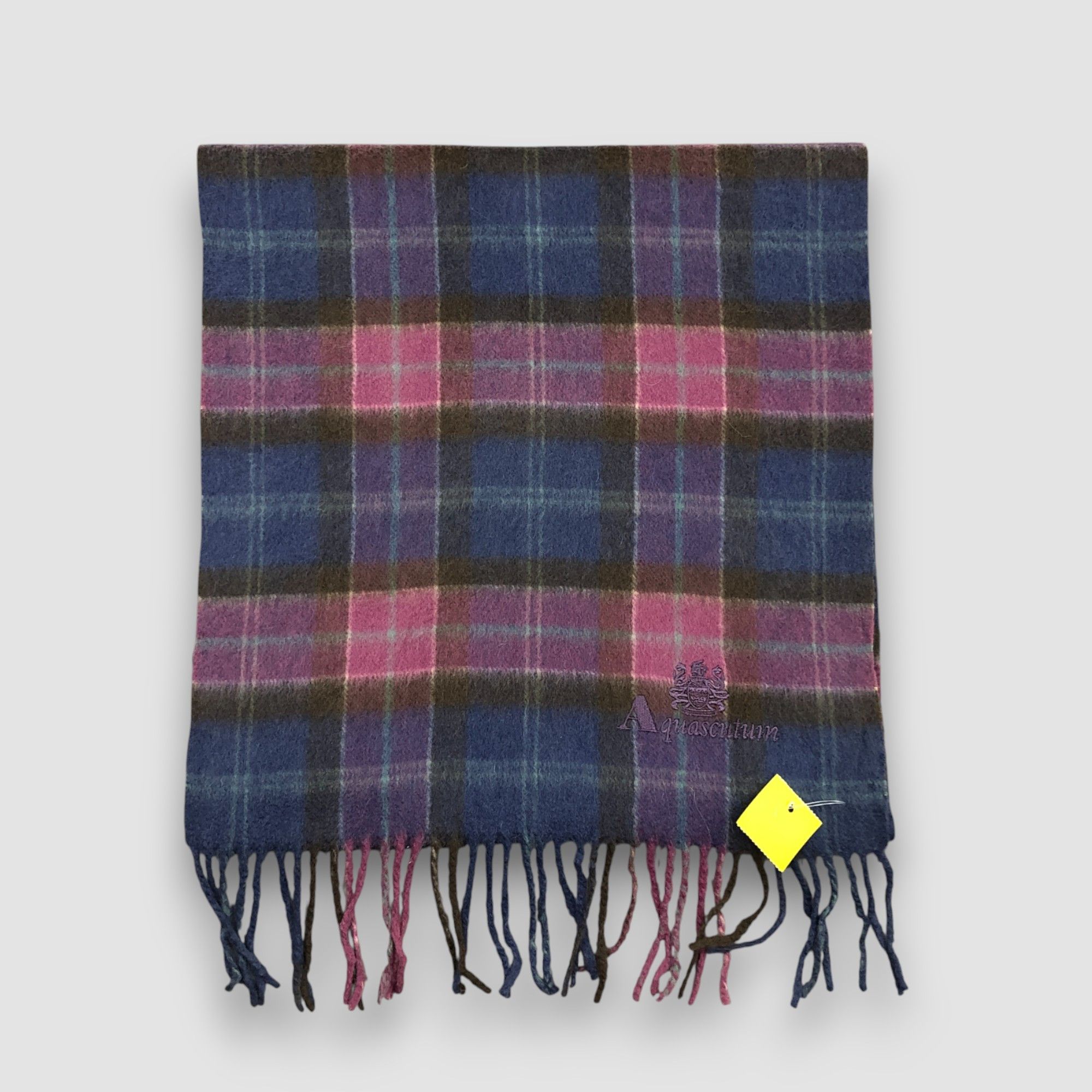 J. Press Vintage Aquascutum Scarf Check Tartan Muffler Wool Scarves Size ONE SIZE - 2 Thumbnail