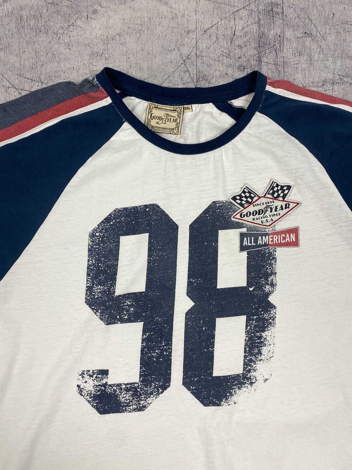 Vintage Vintage Good Year Racing Tires USA Big Logo Tee 90s Size US XXL / EU 58 / 5 - 4 Thumbnail