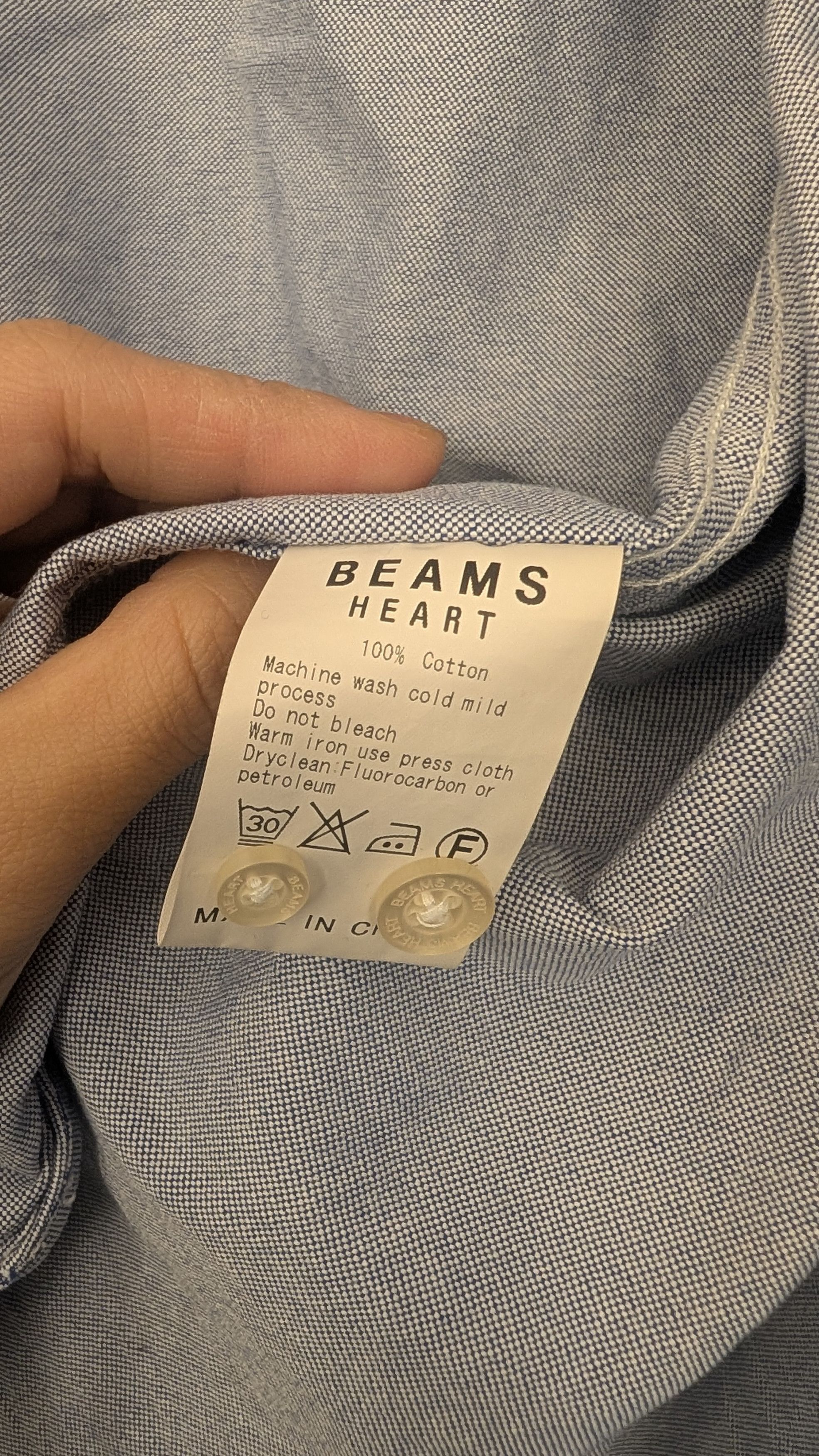 Beams Japan Beams Japan - Beams Heart L/S Button-Up Shirt - Blue - XL Size US L / EU 52-54 / 3 - 5 Thumbnail