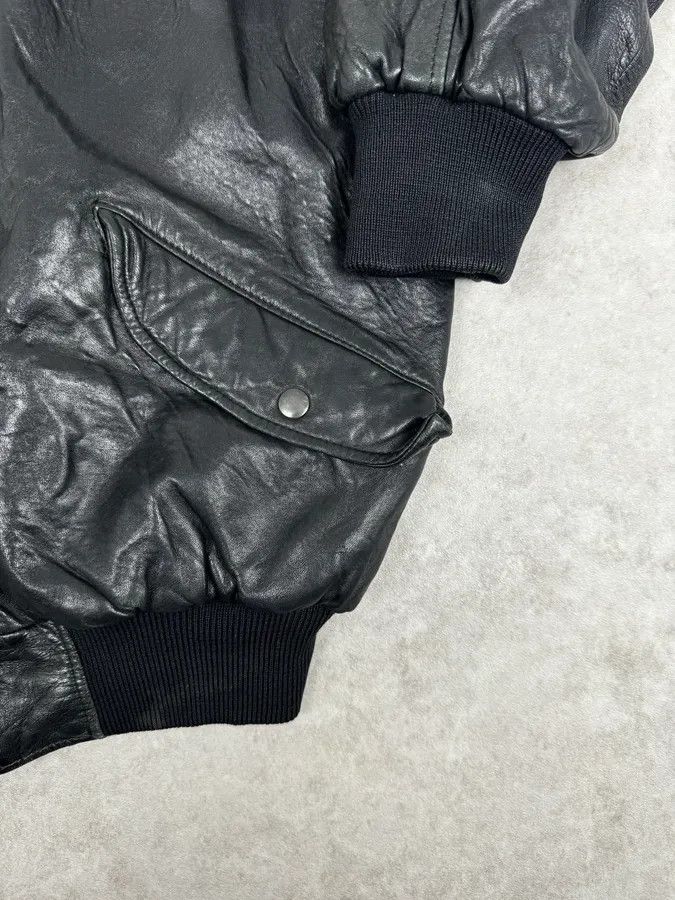 Marithe + Francois Girbaud 1980s Marithé + François Girbaud Black Reversible Leather Bomber Jacket Size US L / EU 52-54 / 3 - 13 Thumbnail