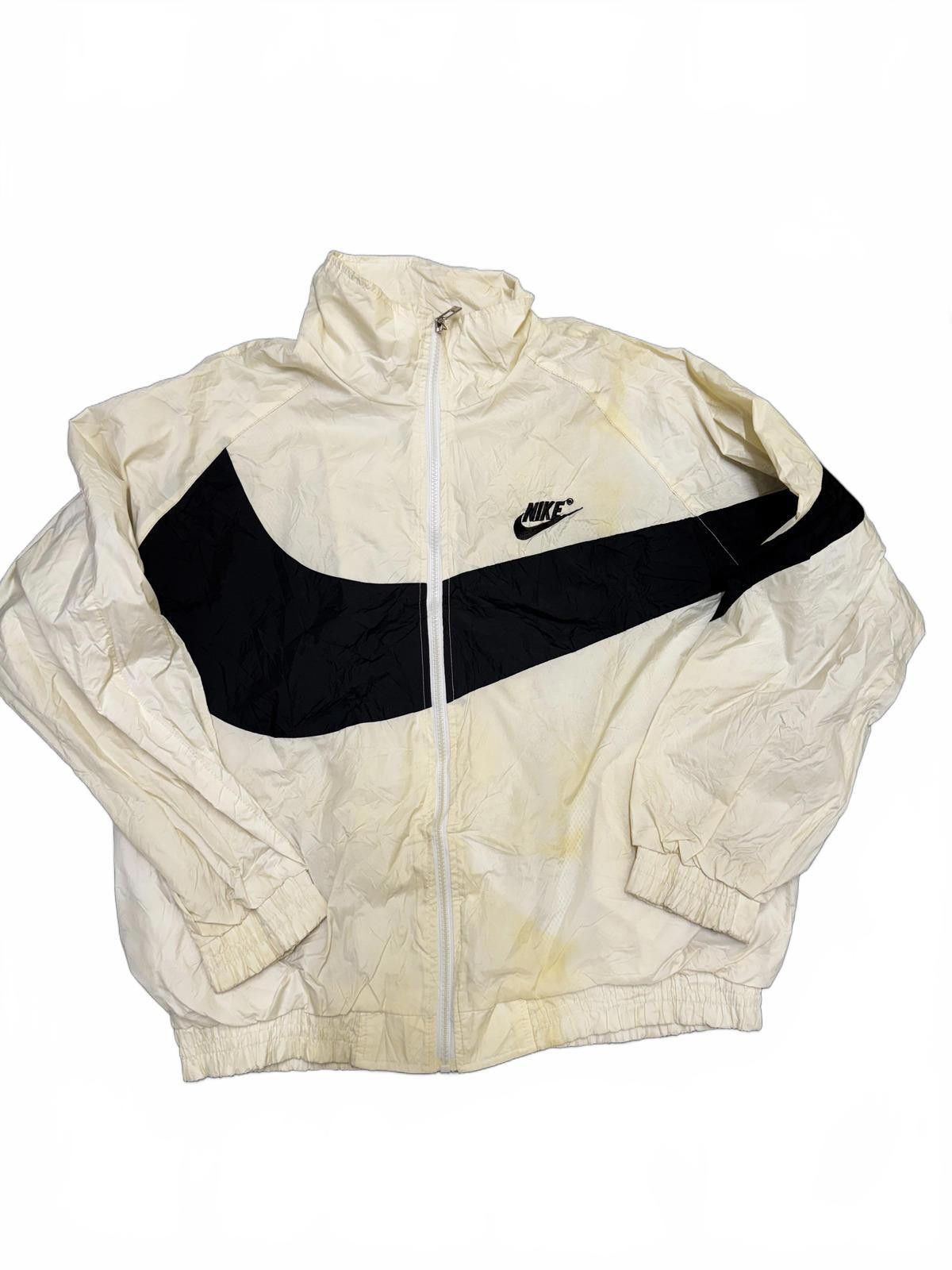 Nike Nike Vintage Windbreaker Jacket - Cream & Black, Size L Size US L / EU 52-54 / 3 - 1 Thumbnail