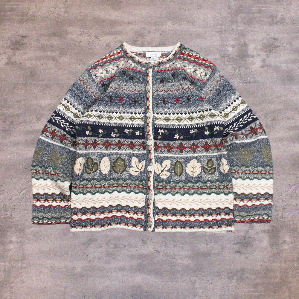 Northern Reflections Vintage Nordic Pattern Wool Cardigan Size US M / EU 48-50 / 2 - 1 Thumbnail