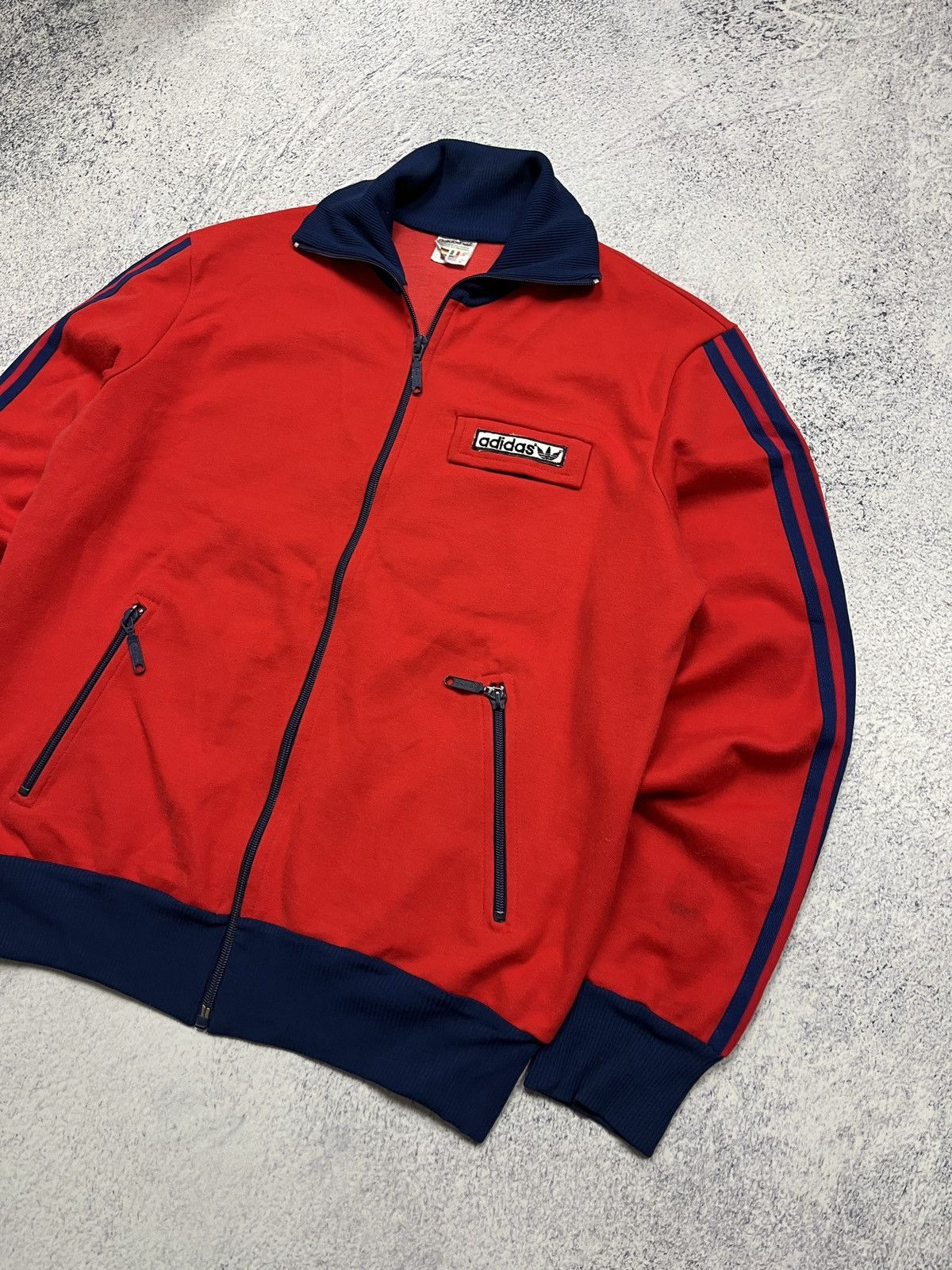 Adidas Vintage 90's Adidas Retro YUGOSLAVIA Red Zip Track Jacket Size US M / EU 48-50 / 2 - 5 Thumbnail