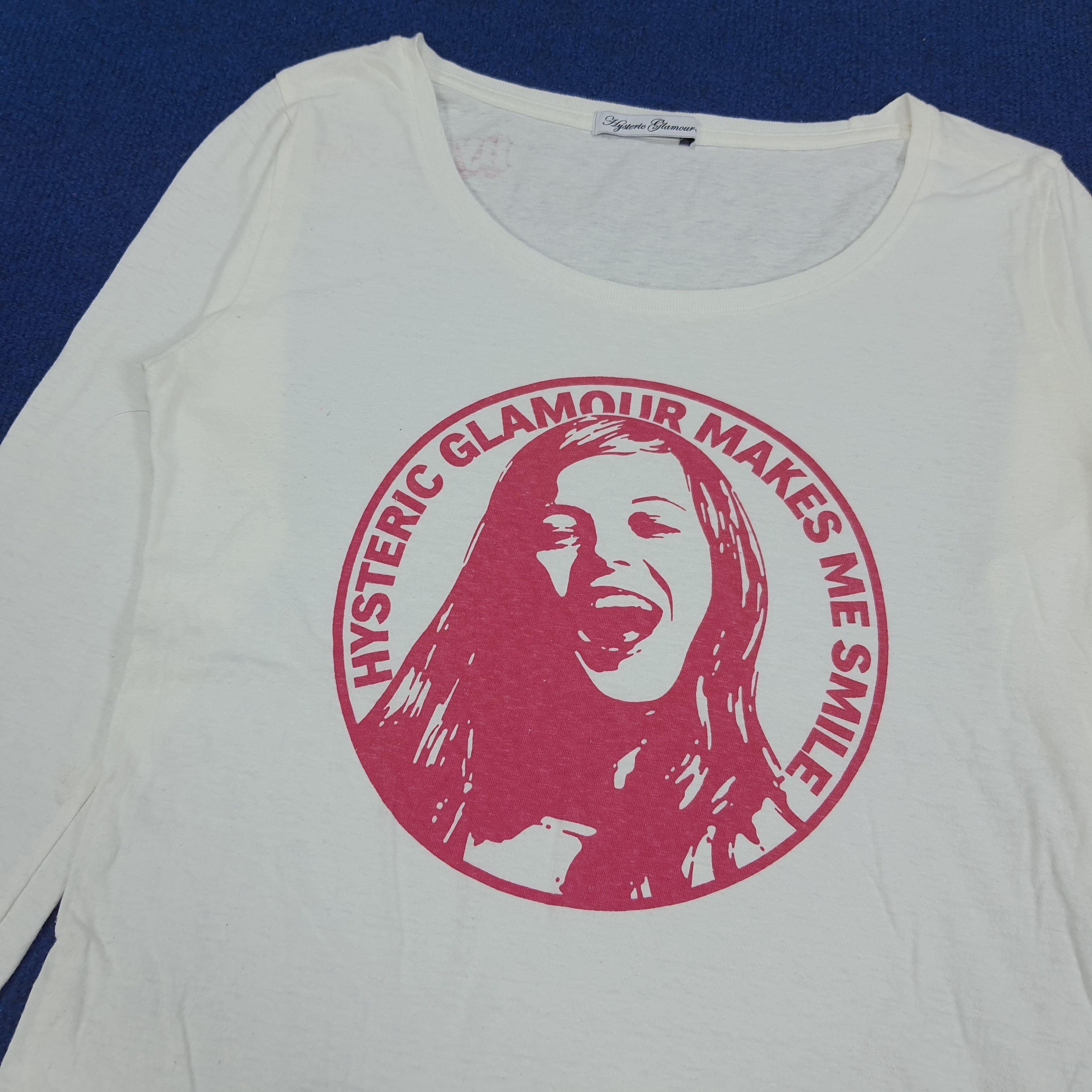 Hysteric Glamour × Japanese Brand × Vintage Vintage Hysteric Glamour Smile Japanese Brand Tshirt Size XS / US 0-2 / IT 36-38 - 2 Thumbnail