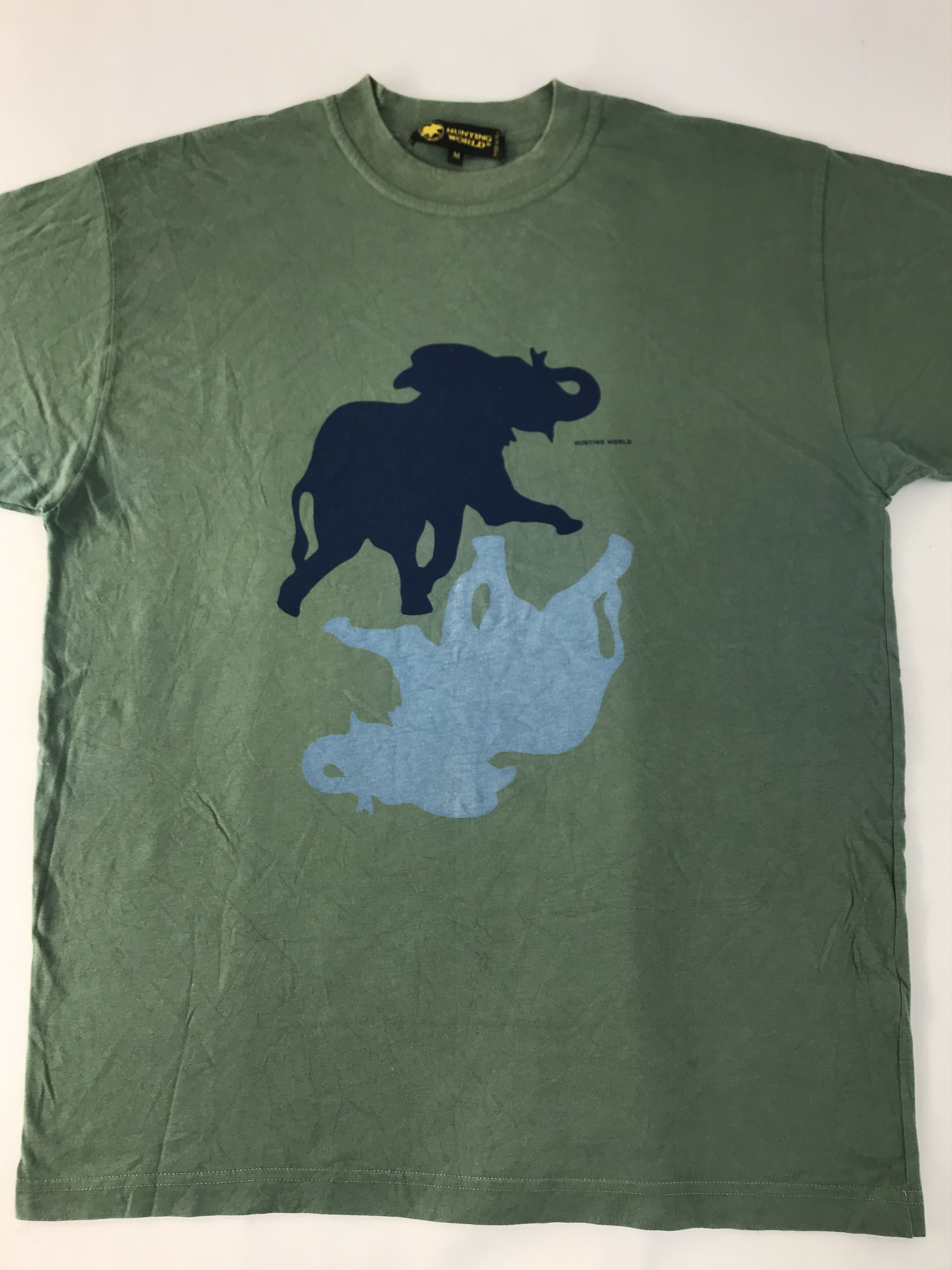 Vintage Hunting World Made In Italy Big Duo Elephant Printed Tee Size US L / EU 52-54 / 3 - 3 Thumbnail