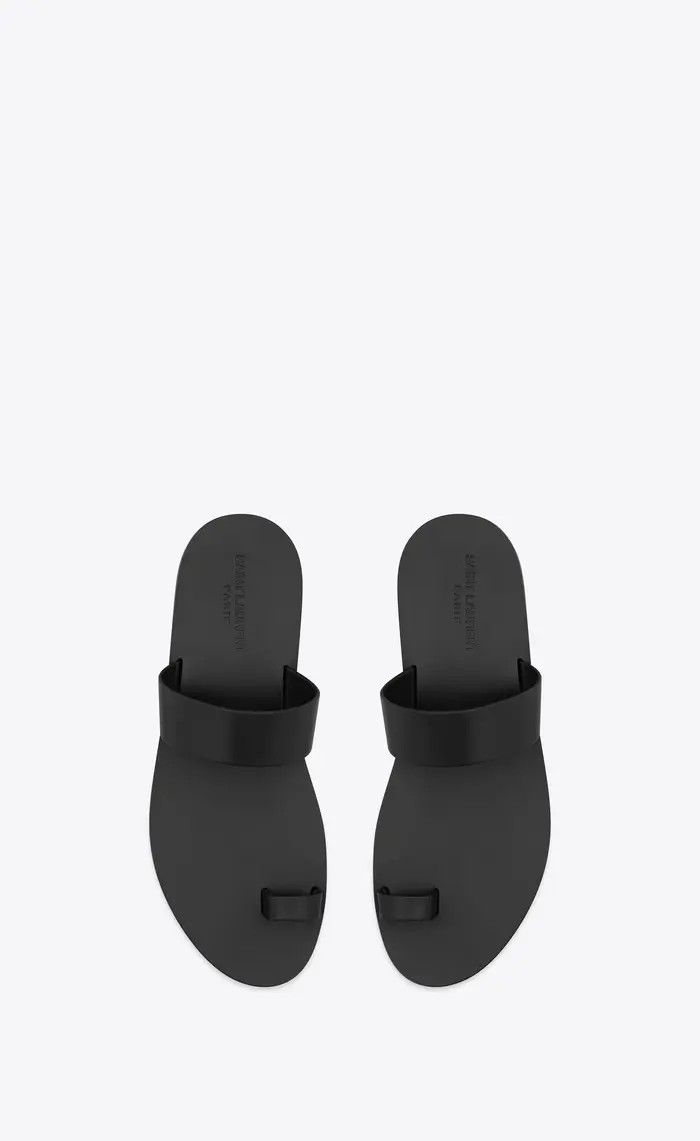 Saint Laurent Paris o1la1rc1a0226 756168 NYX Slides in Smooth Leather in Black Size US 8.5 / EU 41-42 - 1 Thumbnail